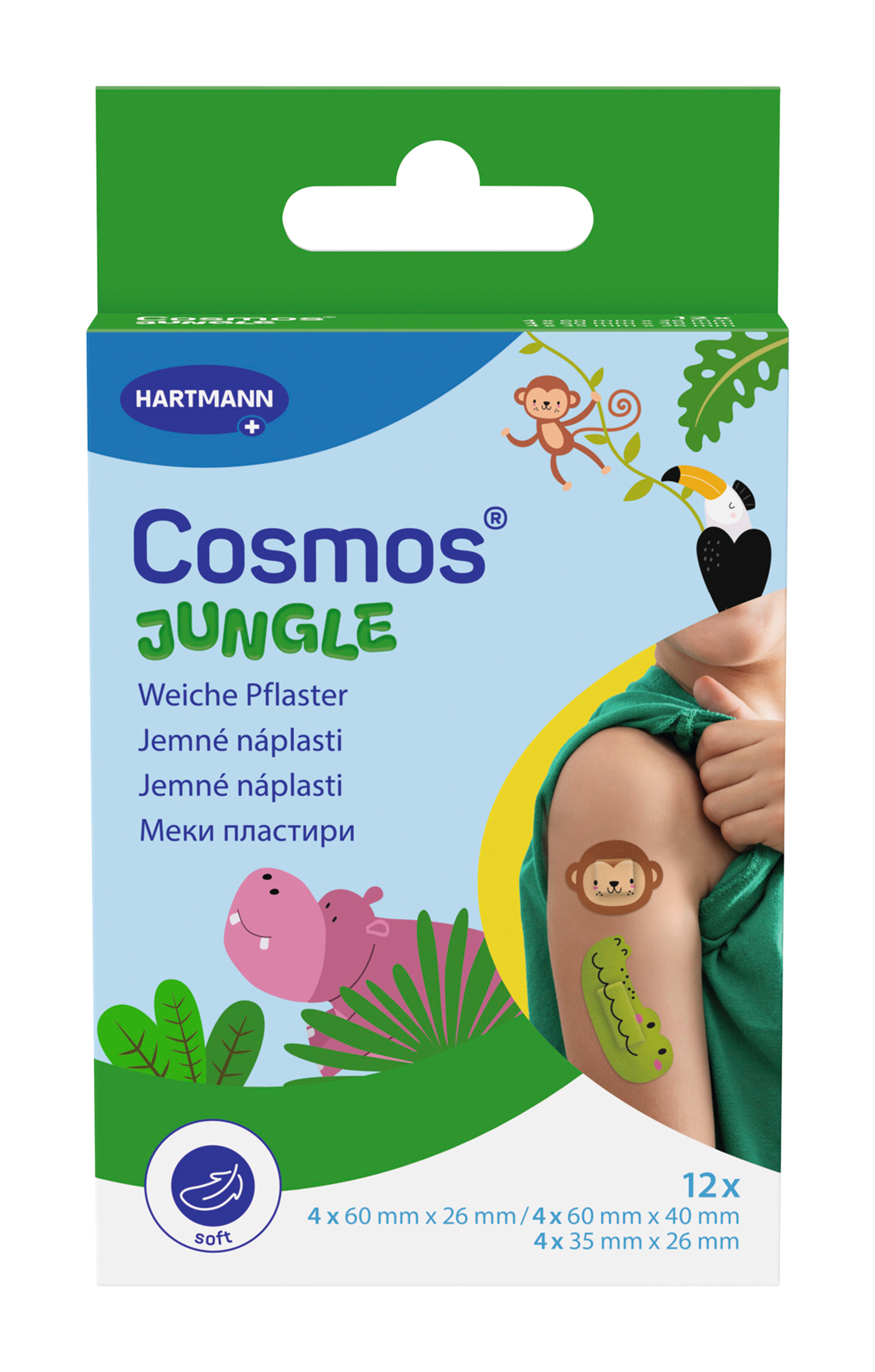 Cosmos Jemné náplasti pro děti Jungle 12 ks