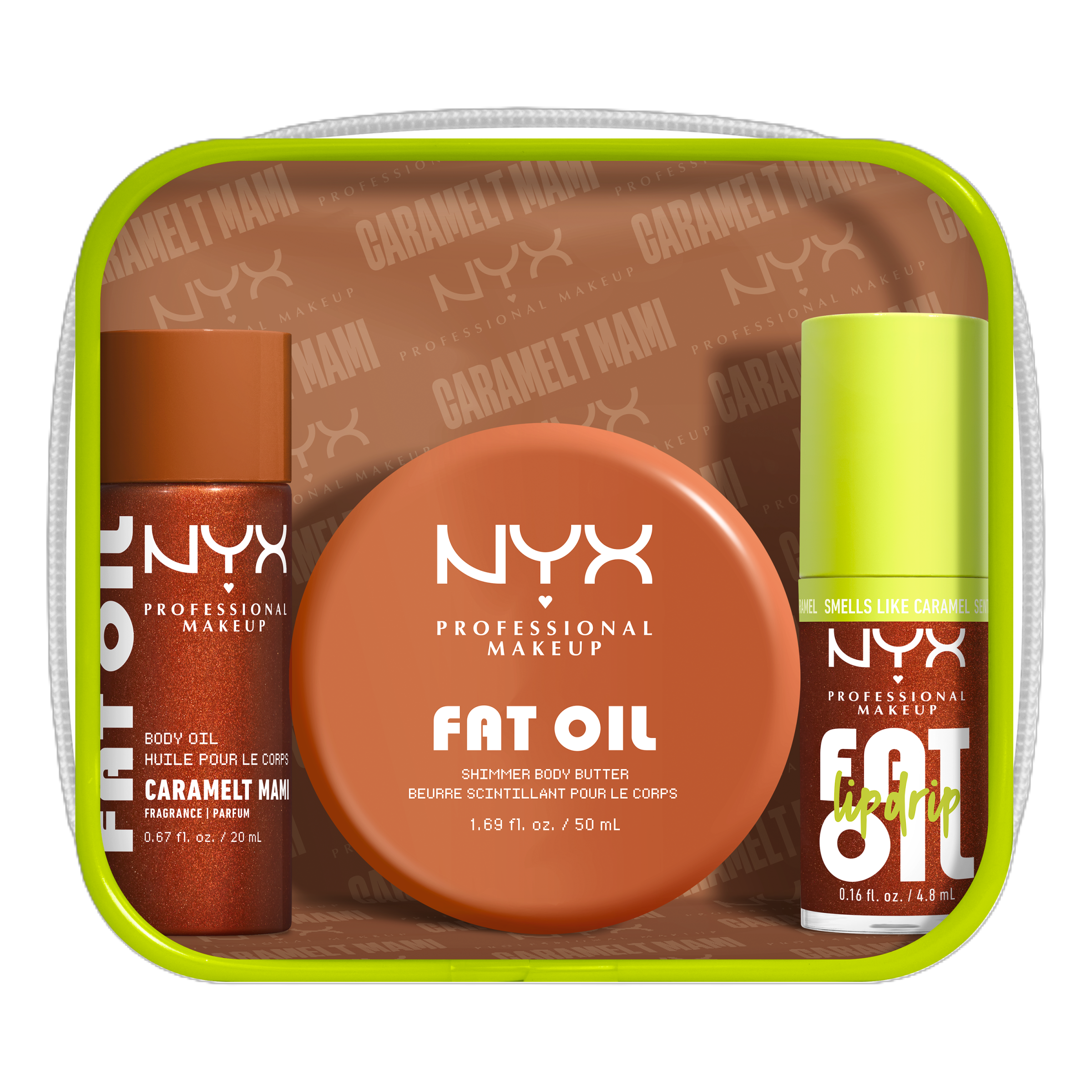 Sada na rty a tělo Fat Oil Caramelt Mami