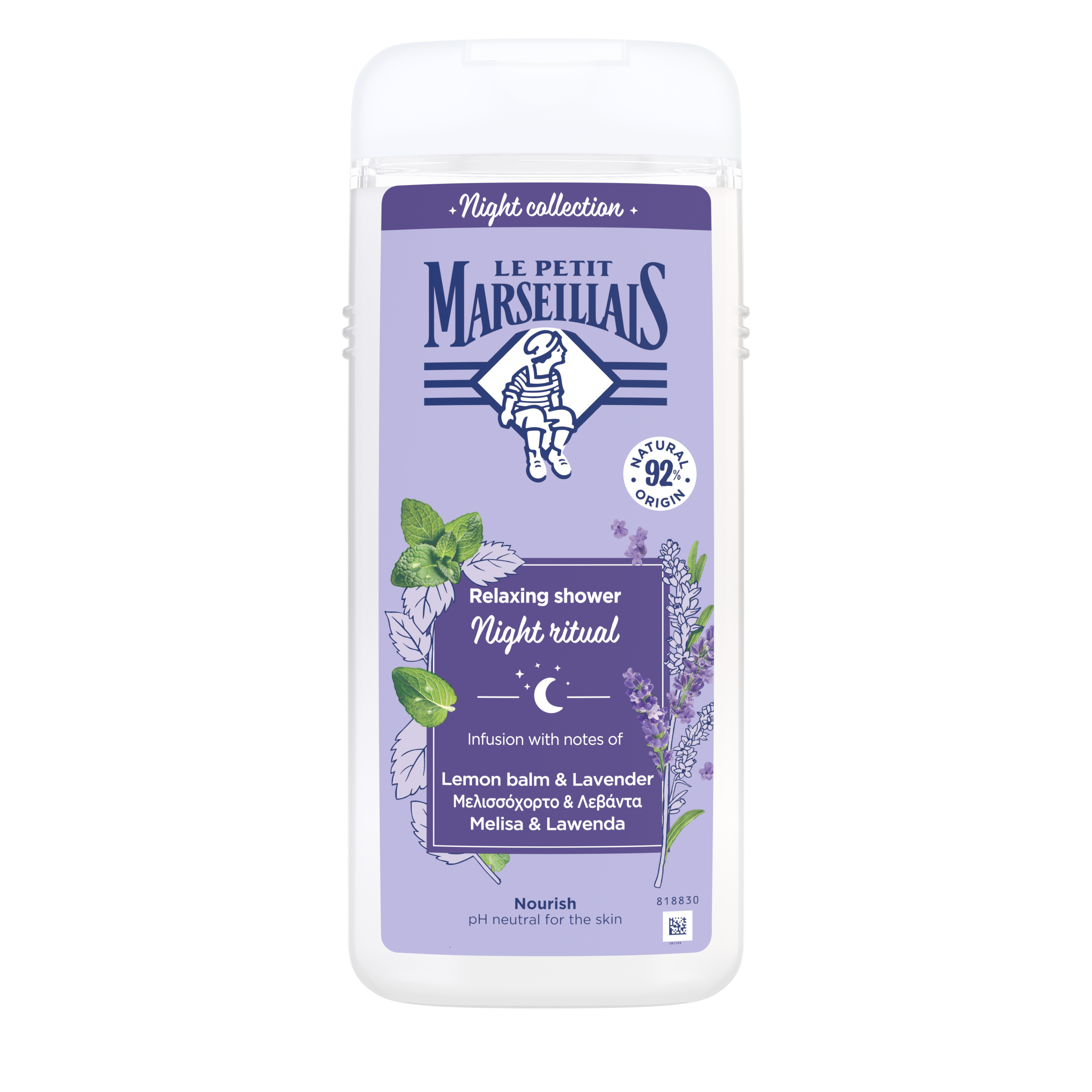 Le Petit Marseillais Sprchový gel Night Ritual Meduňka & levandule 650 ml