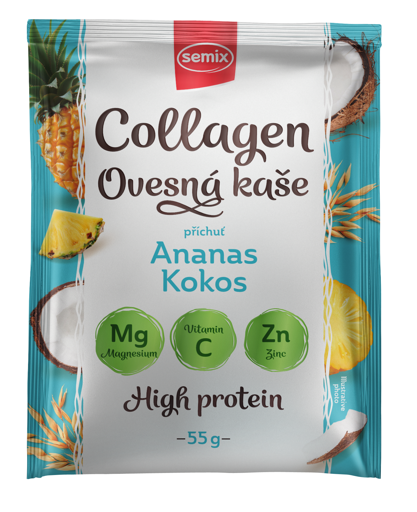 Ovesná kaše s kolagenem Ananas a kokos