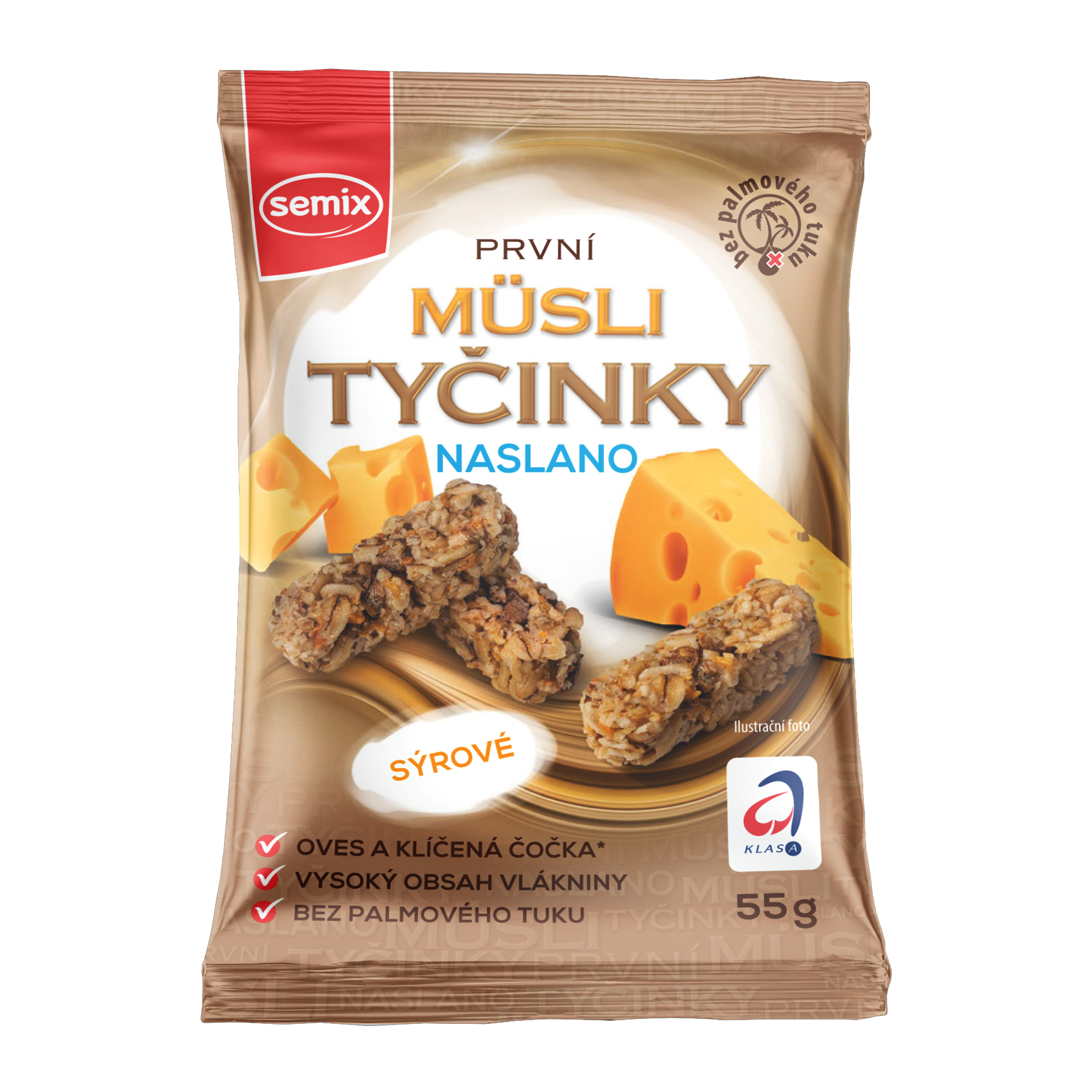 Müsli tyčinky naslano sýrové