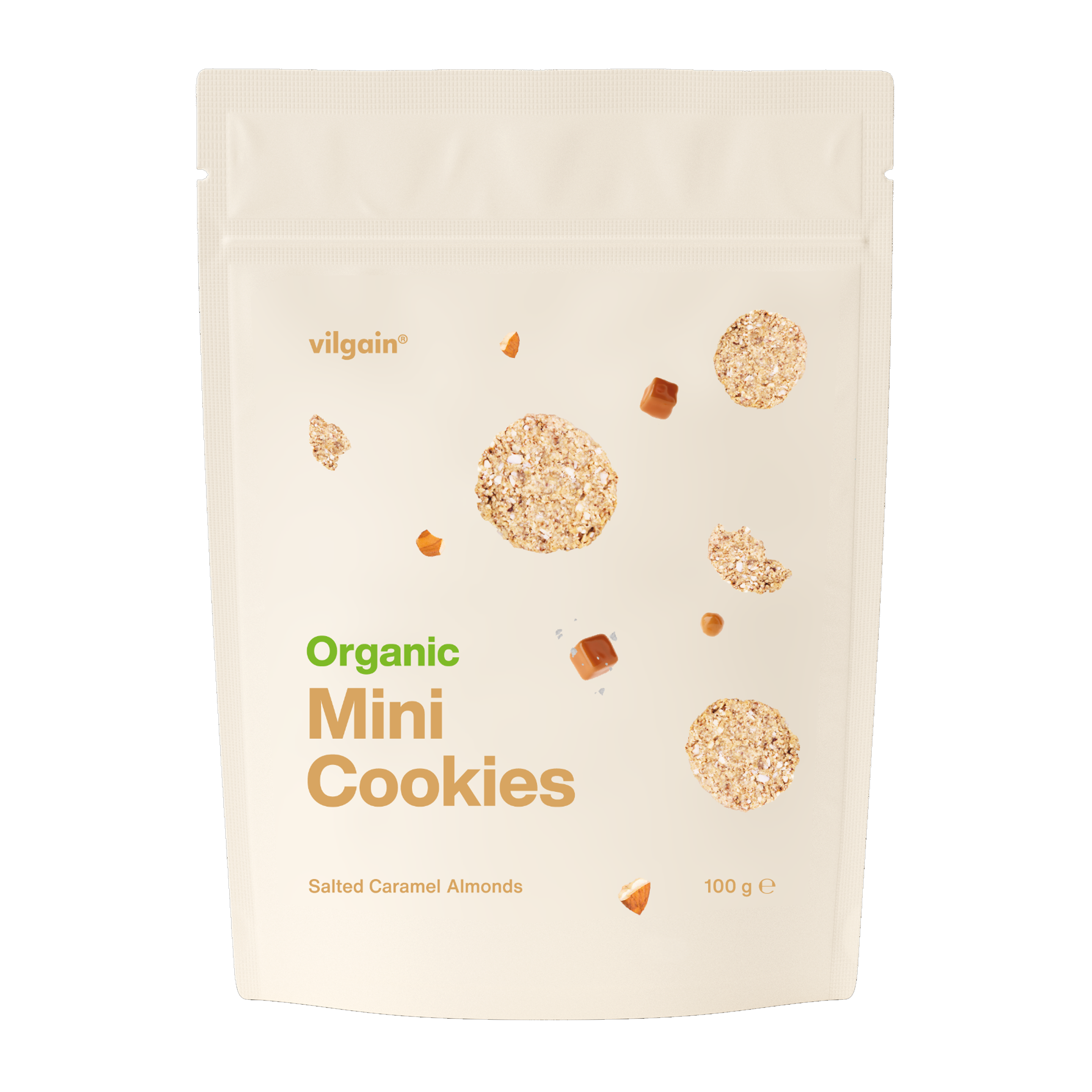 Mini Cookies BIO Slaný karamel s mandlemi