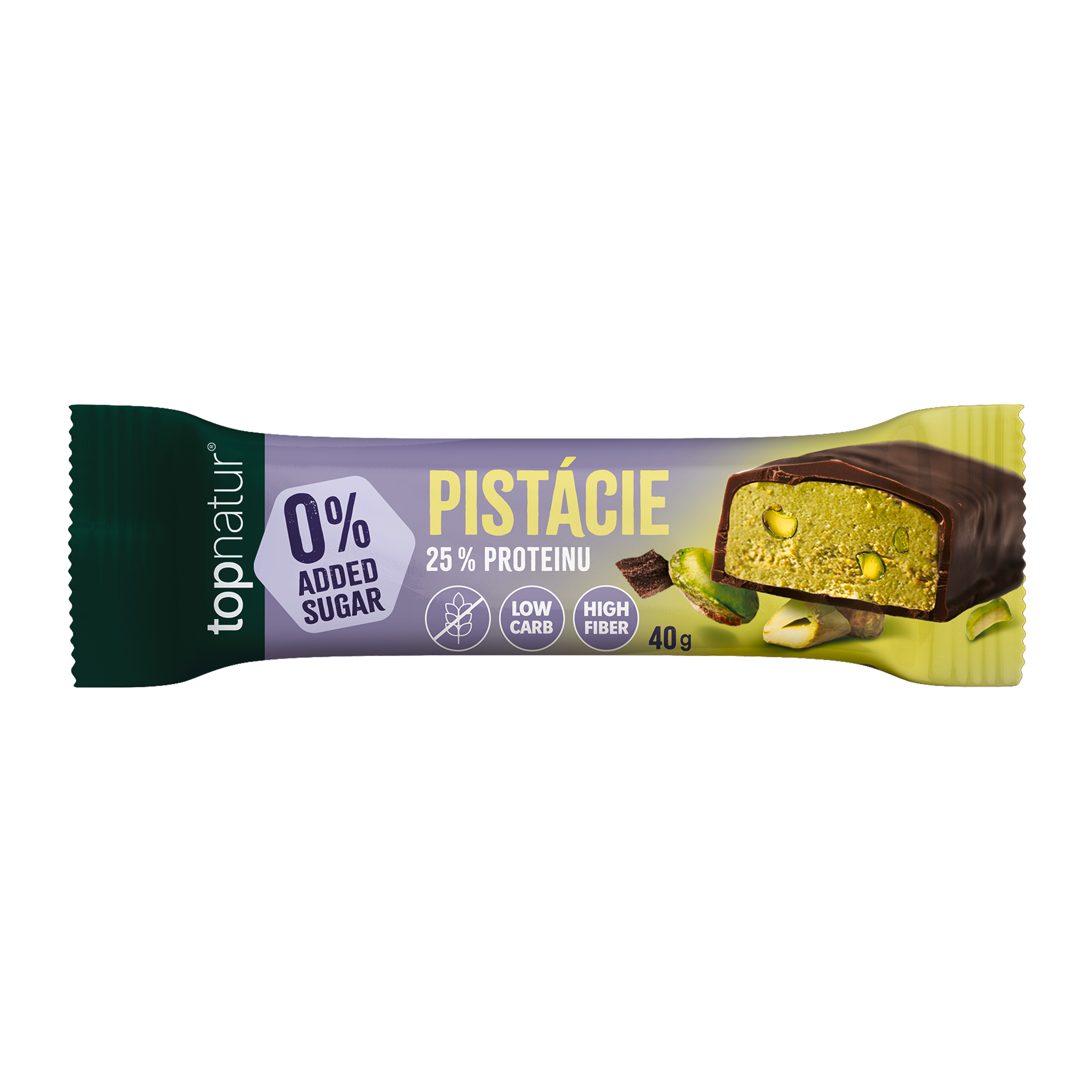 Proteinová tyčinka bez přidaného cukru Pistácie