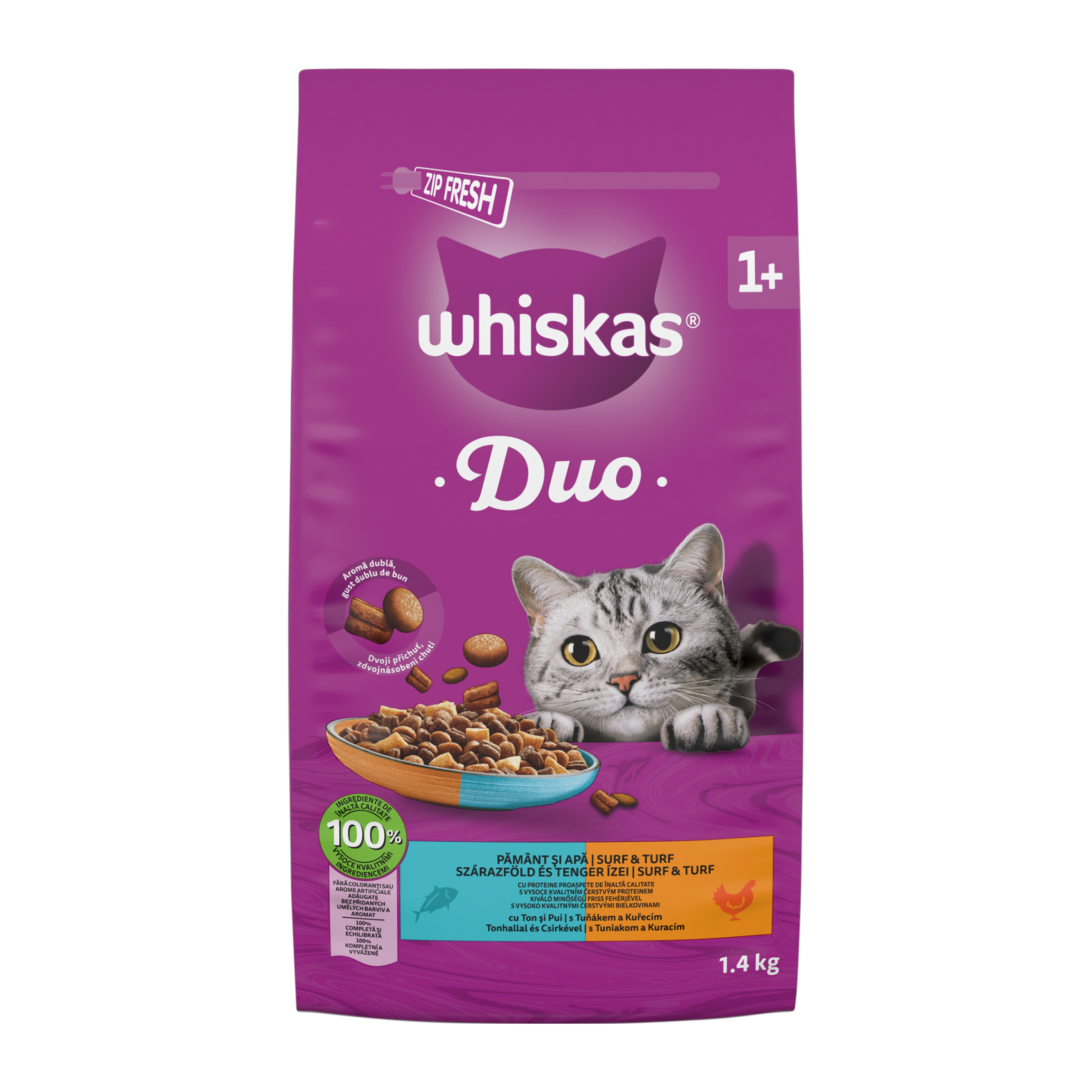 Granule pro kočky Duo s tuňákem a kuřecím