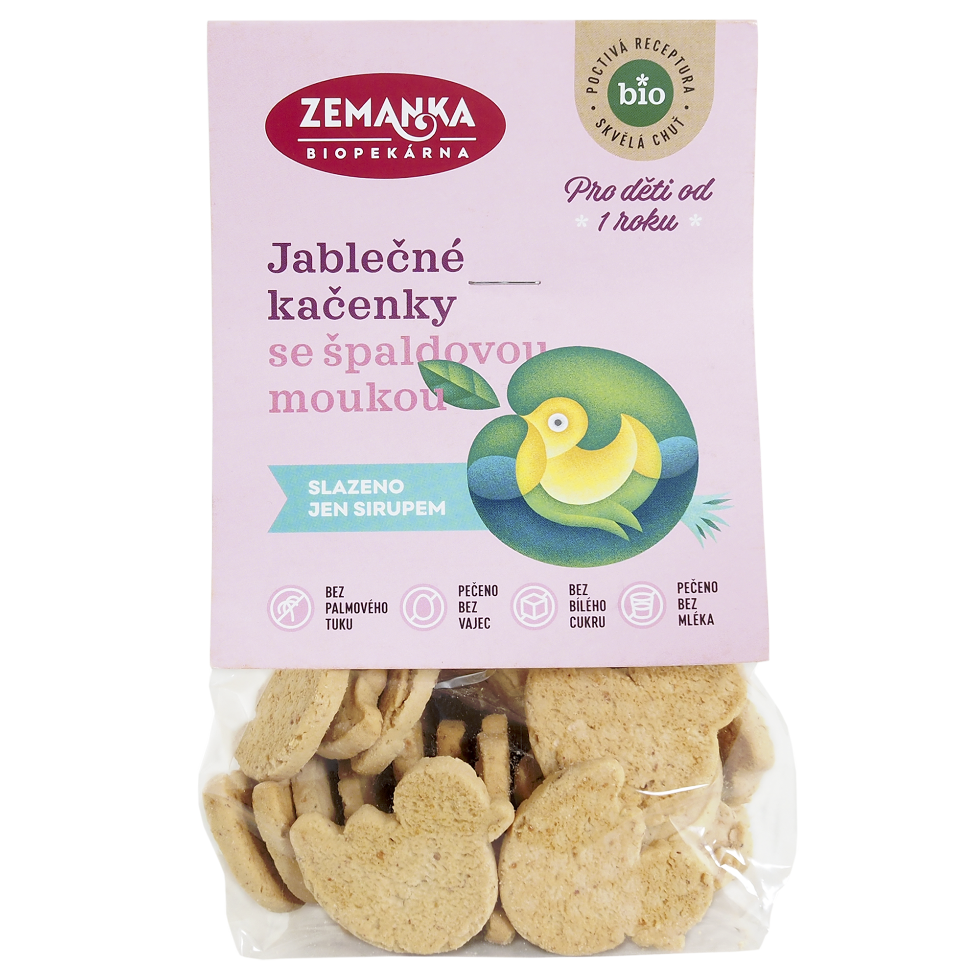 Biopekárna Zemanka Jablečné kačenky se špaldovou moukou