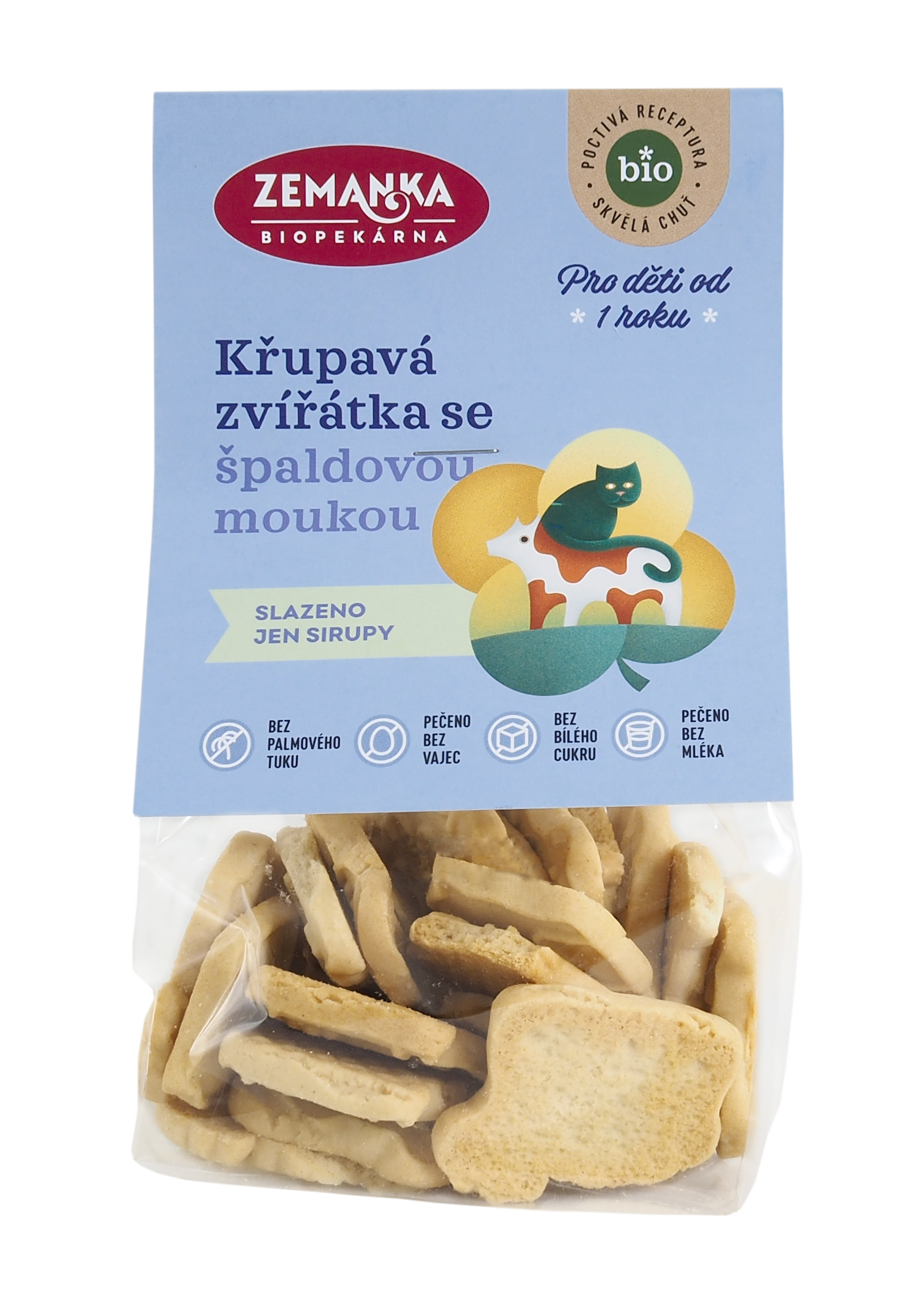 Biopekárna Zemanka Křupavá zvířátka se špaldovou moukou