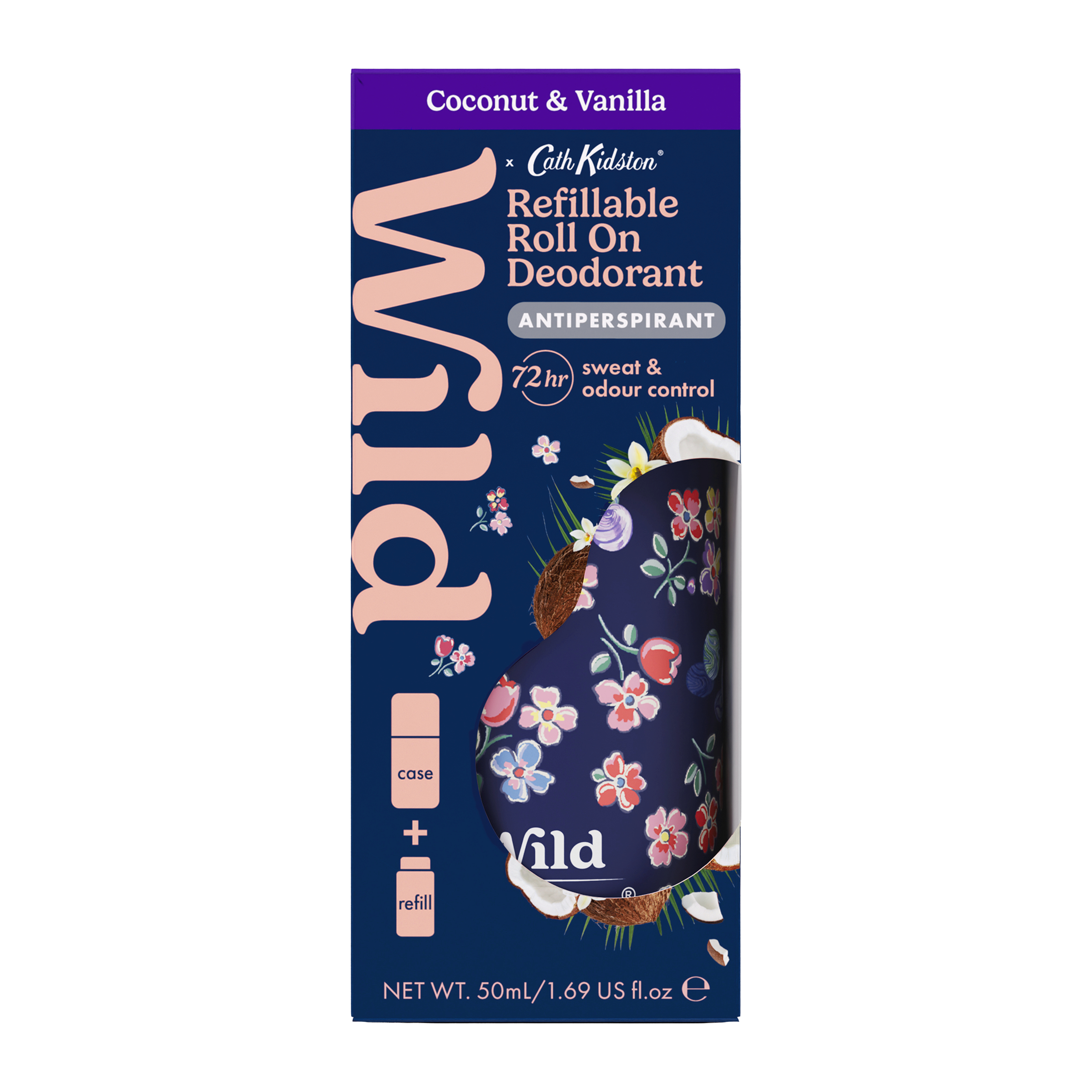 Wild Antiperspirant roll-on  Coconut & Vanilla 50 ml
