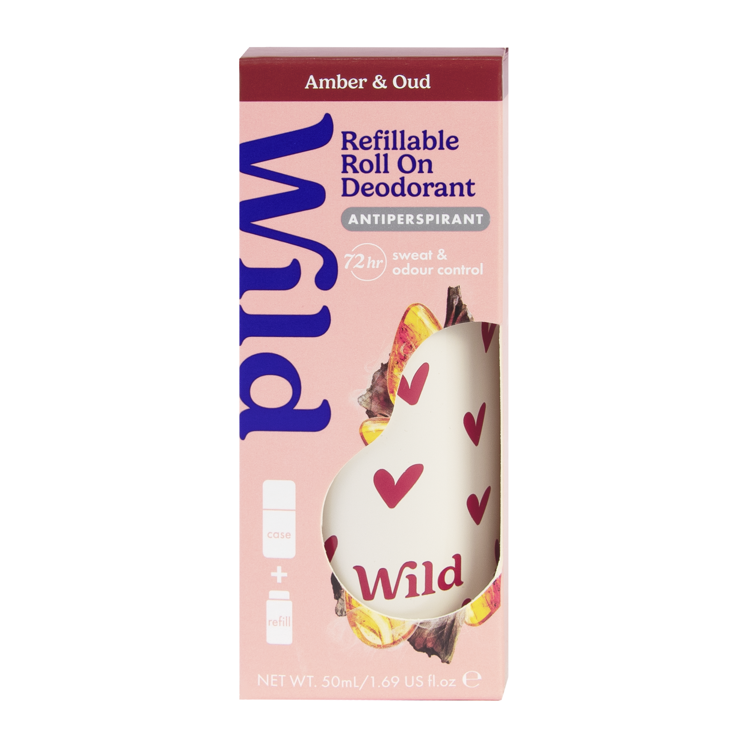 Wild Antiperspirant roll-on Amber & Oud 50 ml