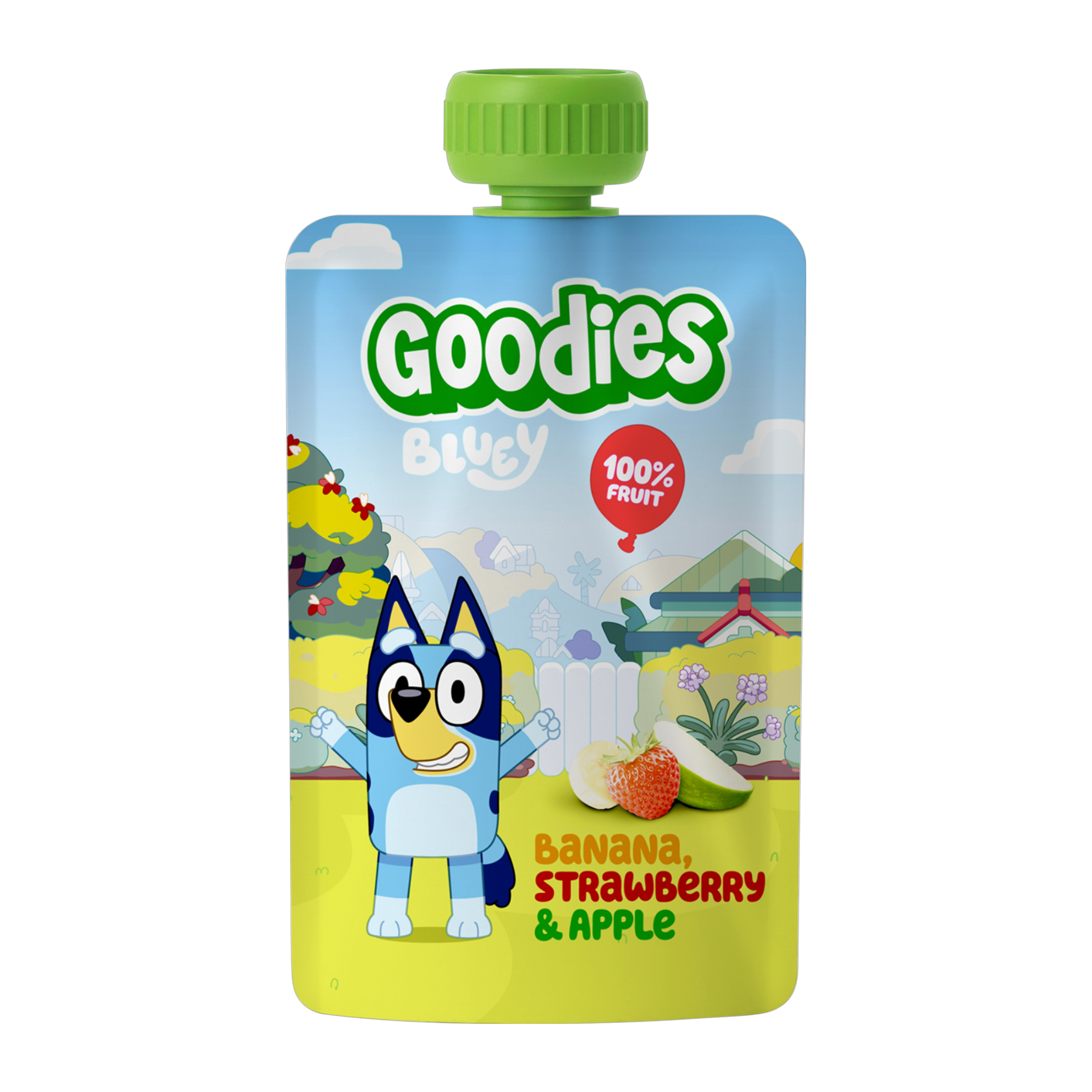 Goodies Ovocná kapsička Bluey Banán, jahoda a jablko