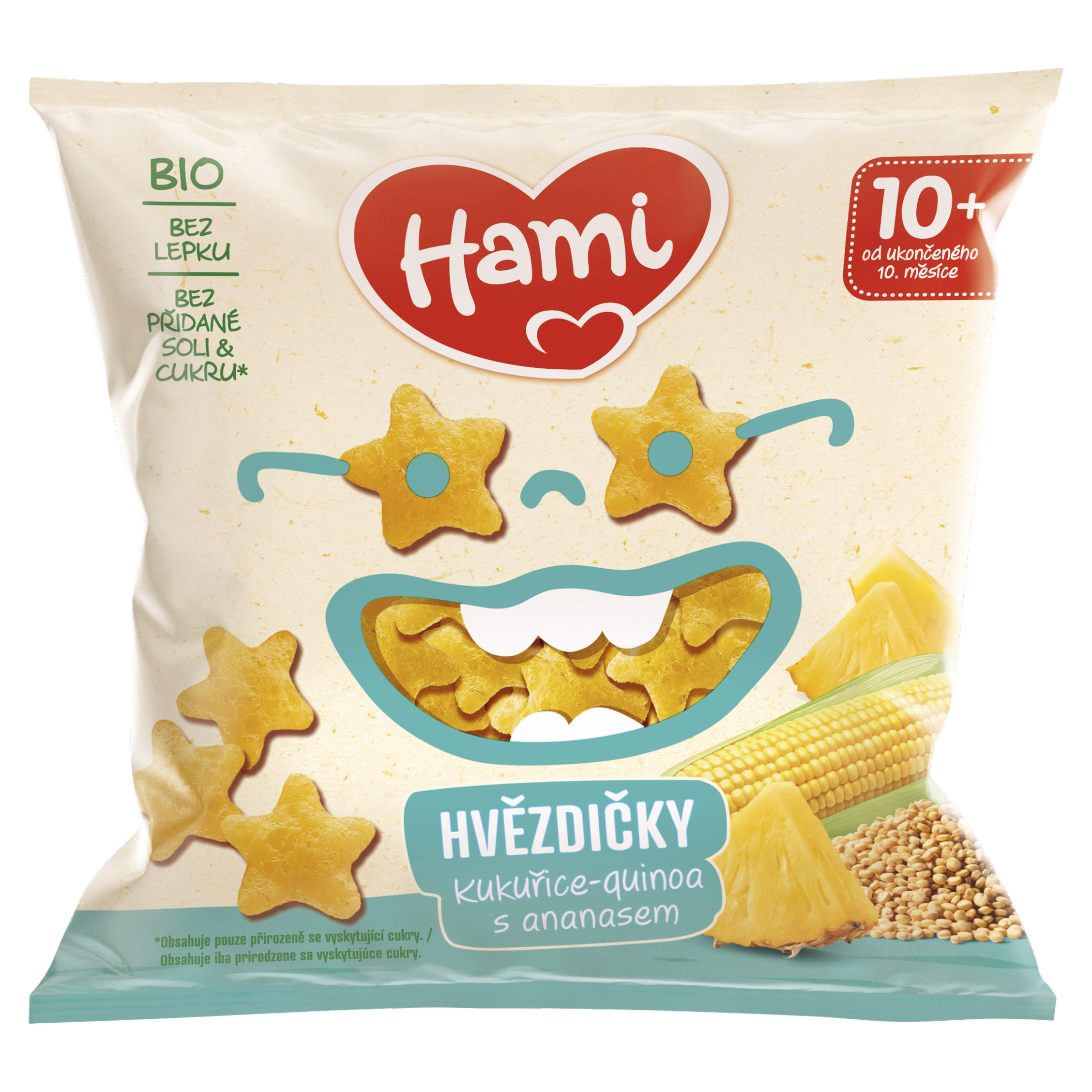 Hami Hvězdičky Kukuřice-quinoa s ananasem