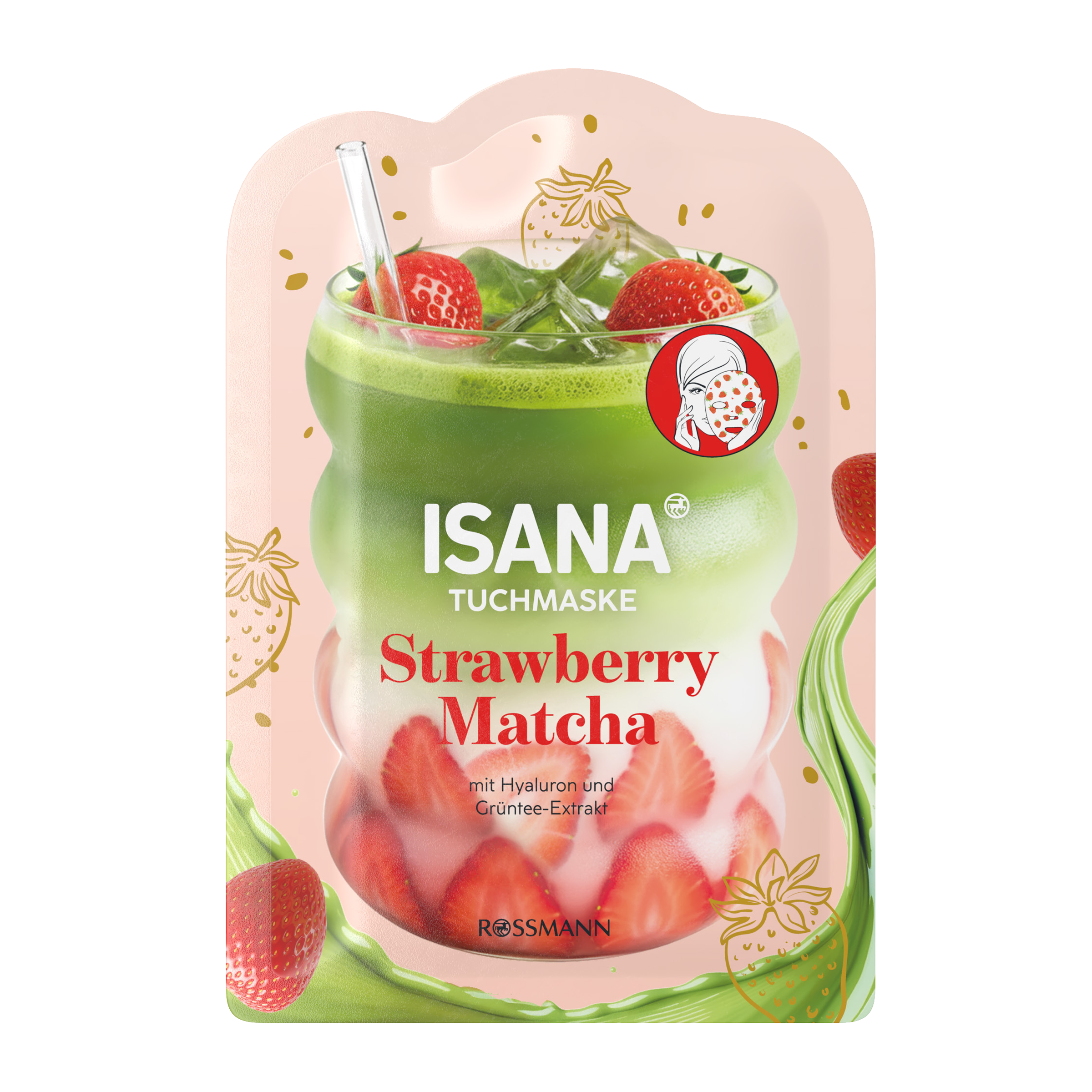Pleťová maska Strawberry Matcha