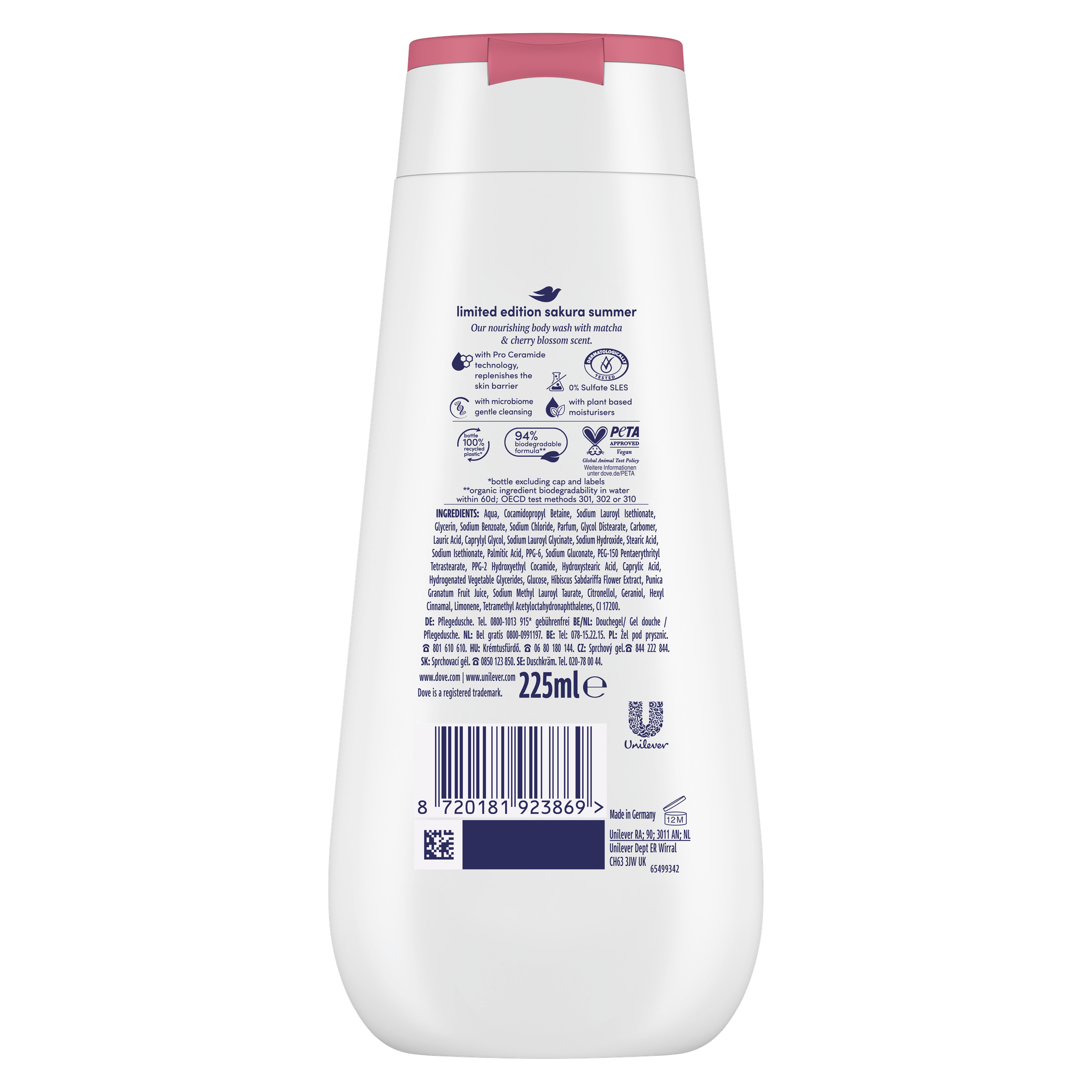 Dove Sprchový gel Advanced Care Sakura Summer 225 ml