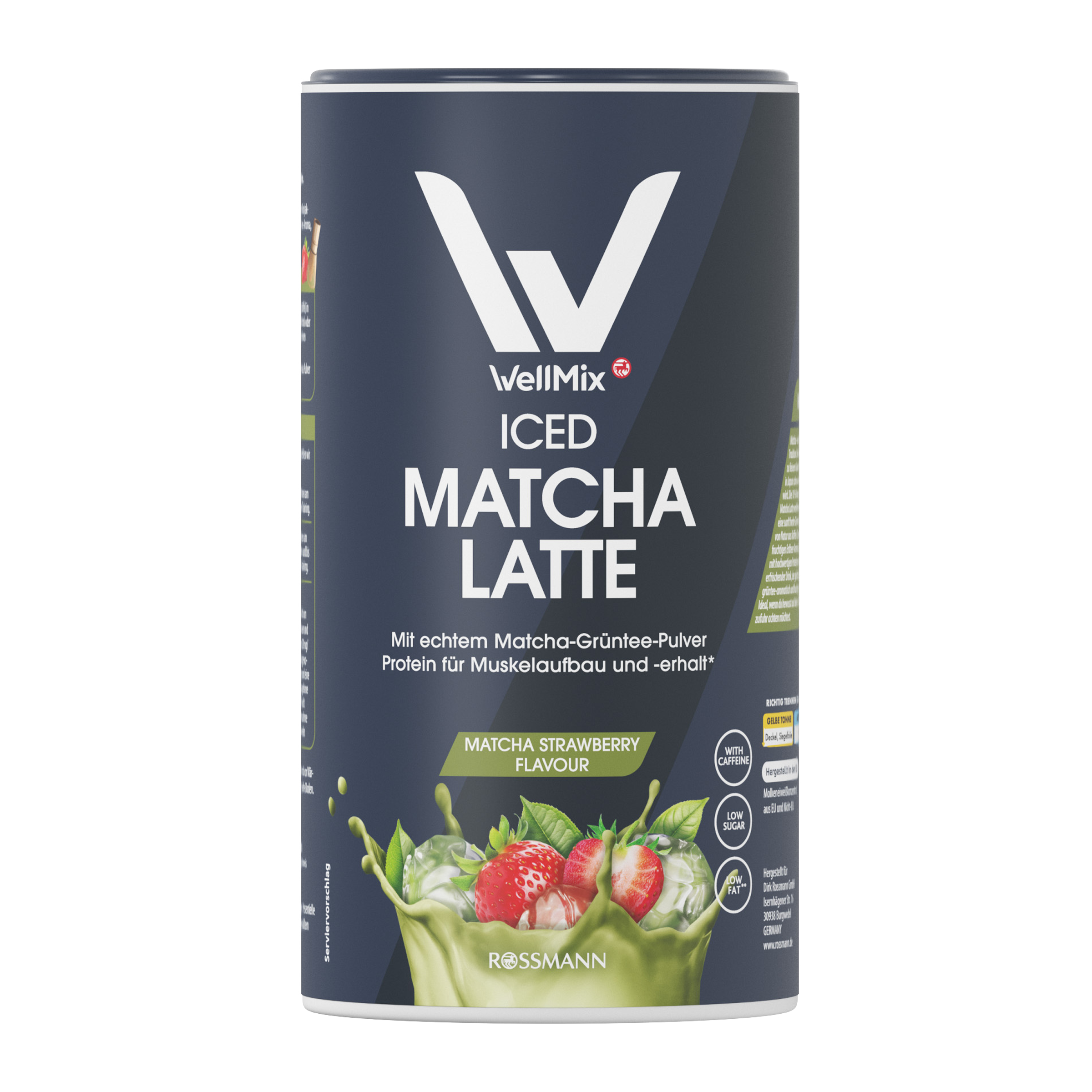 Protein Iced Matcha Latte s příchutí jahody