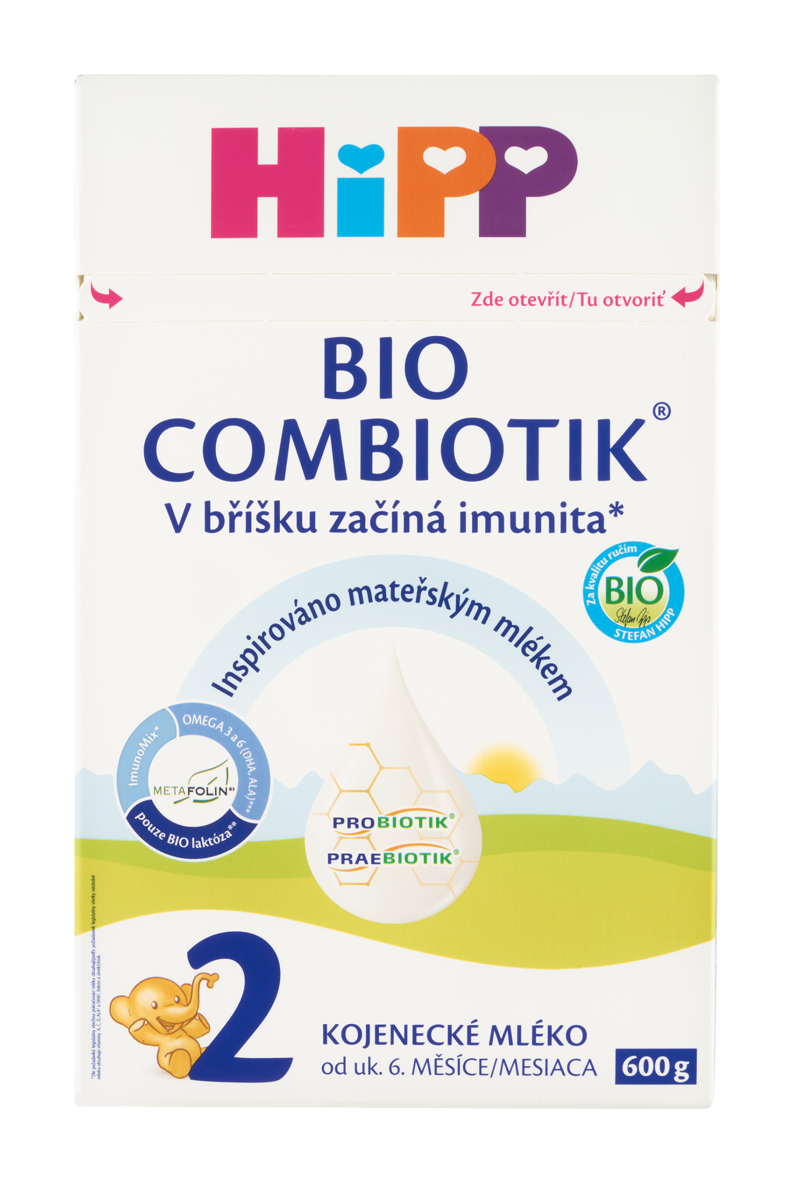 HiPP Pokračovací kojenecké mléko Bio Combiotik 2, 6m+
