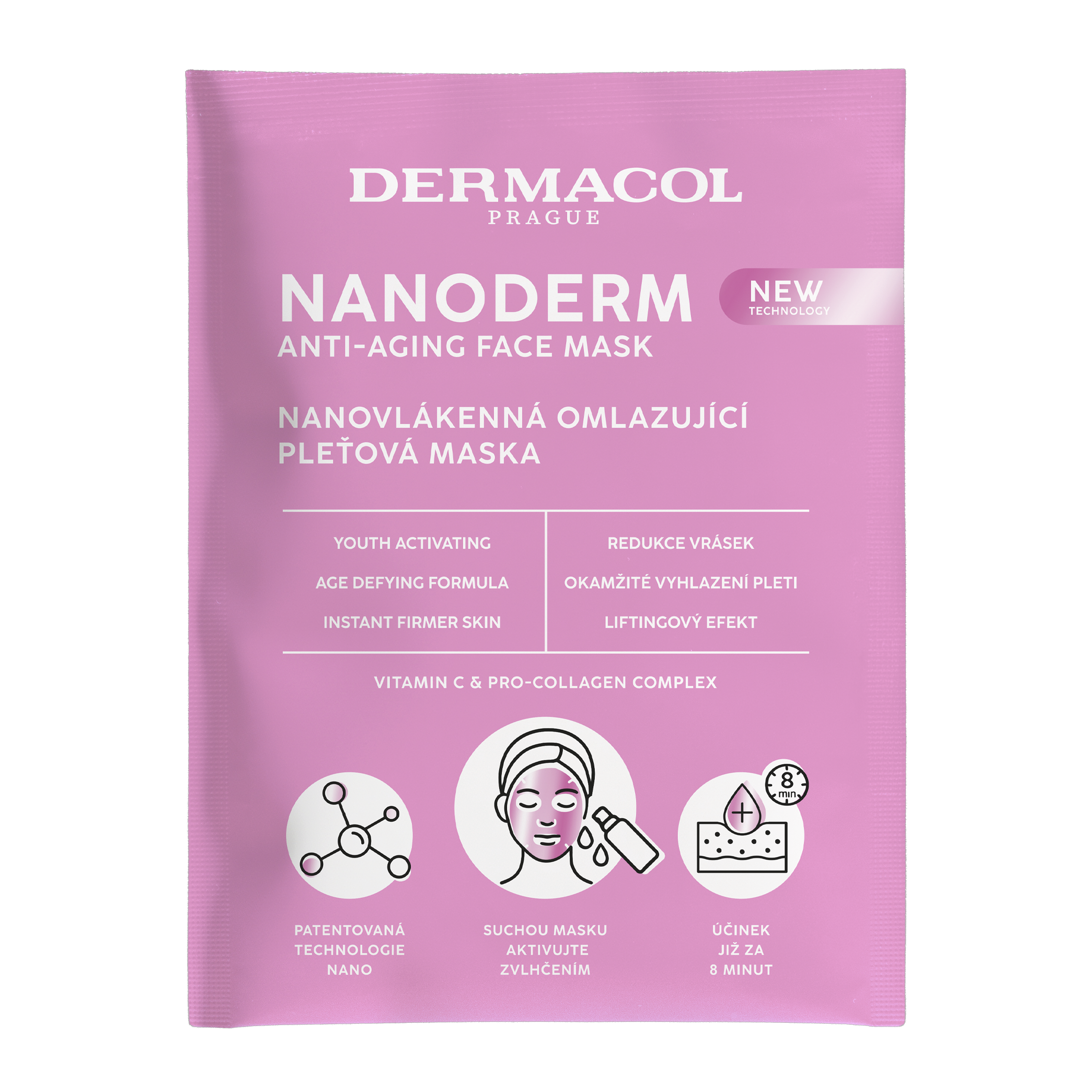 Nanovlákenná omlazující pleťová maska Nanoderm