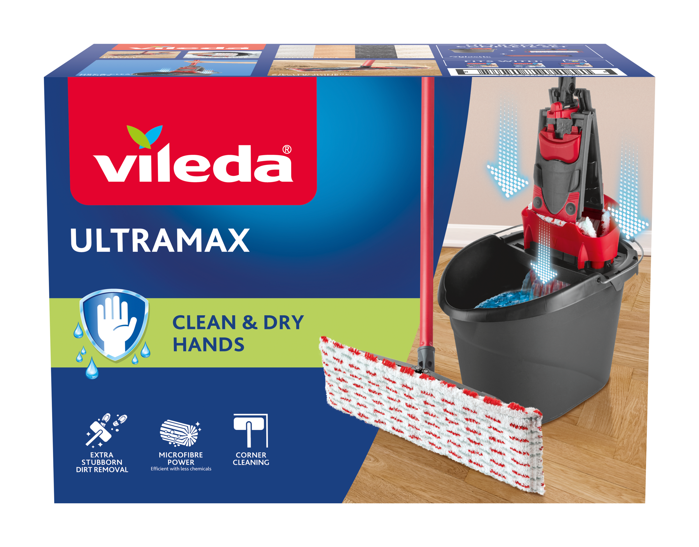 Vileda Plochý mop a kbelík Ultramax Microfibre 2v1