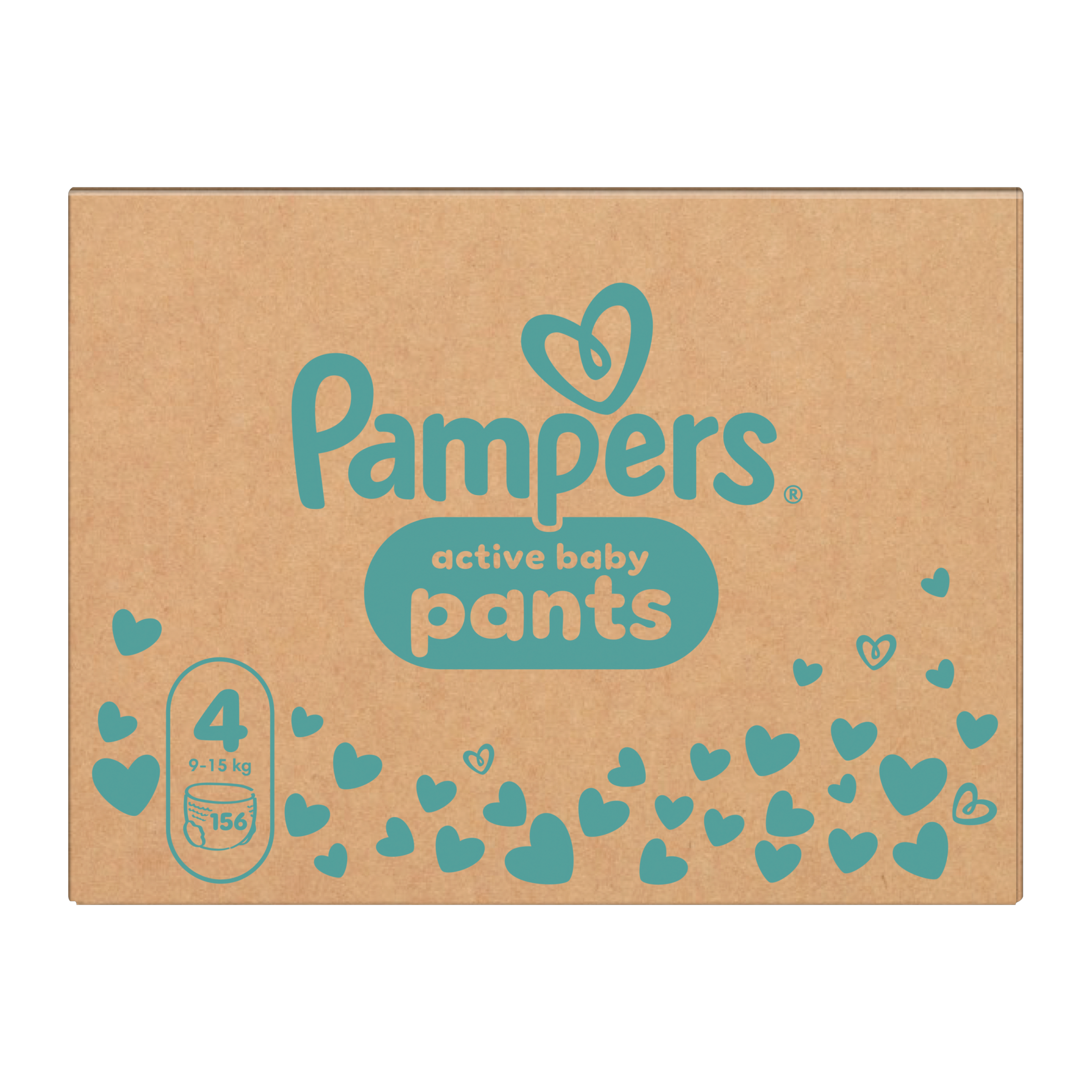 Pampers Plenkové kalhotky Active Baby, 9–15 kg, vel. 4 156 ks