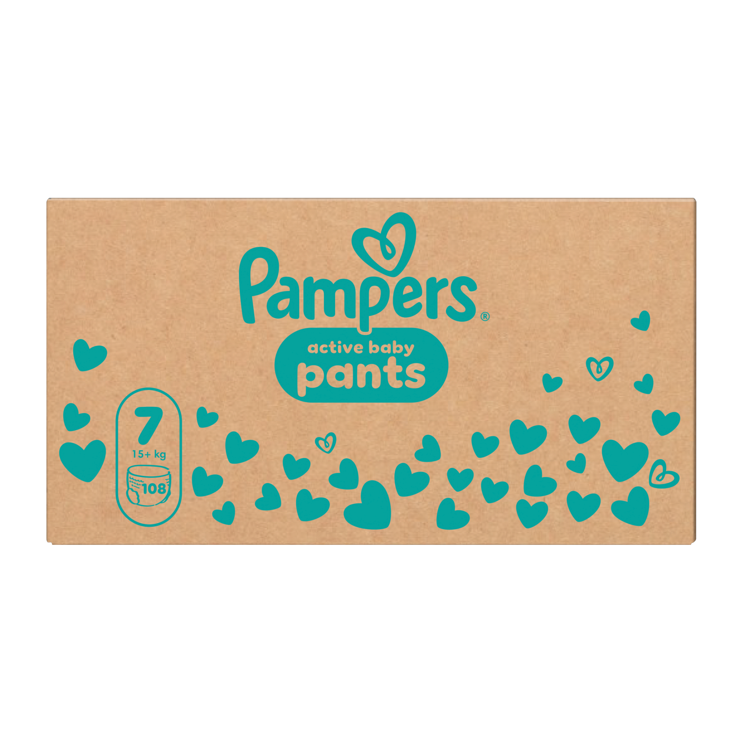 Pampers Plenkové kalhotky Active Baby, 15+ kg, vel. 7 108 ks