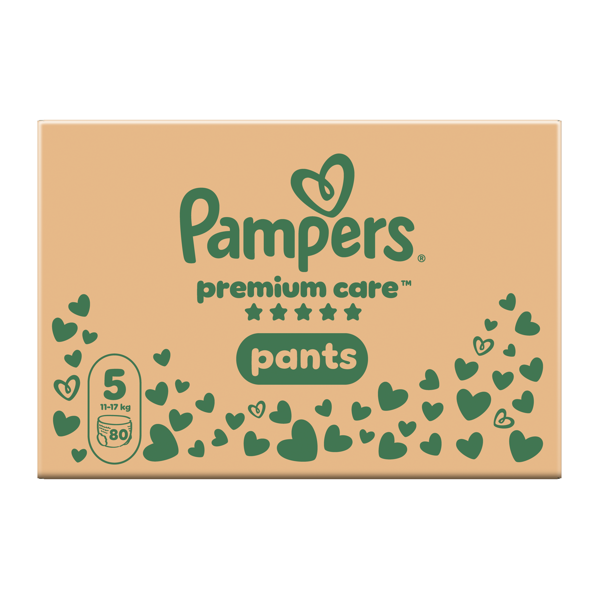 Pampers Plenkové kalhotky Premium Care, 11–17 kg, vel. 5 80 ks
