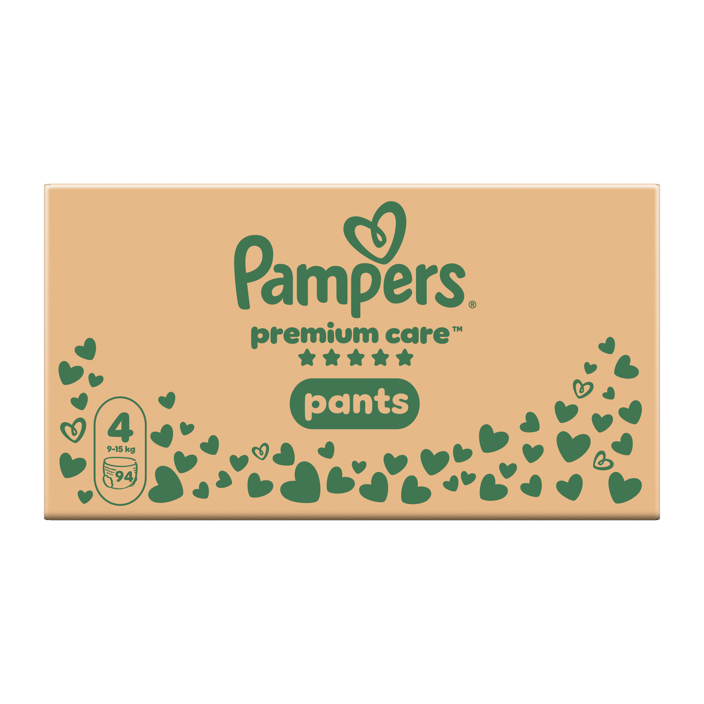 Pampers Plenkové kalhotky Premium Care, 9–15 kg, vel. 4 94 ks