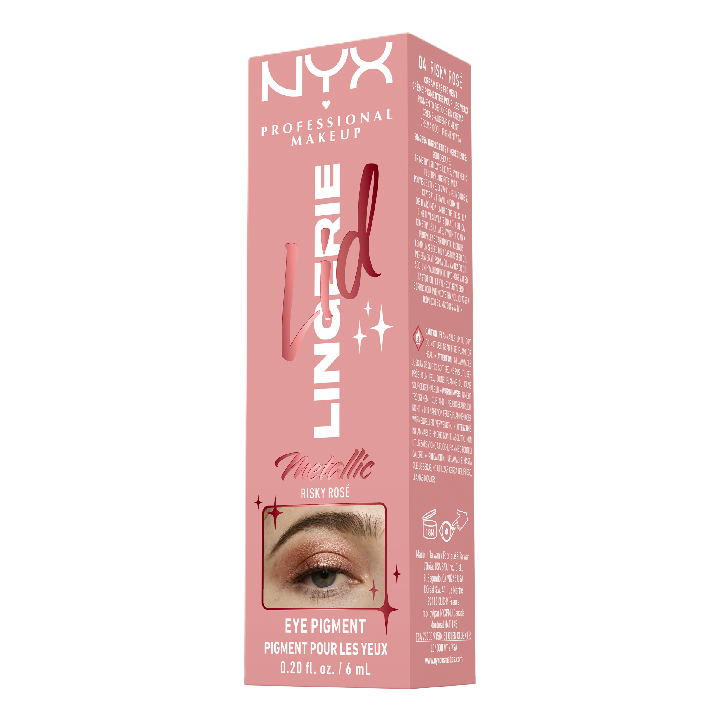 Tekuté oční stíny Lid Lingerie 04 Risky Rosé