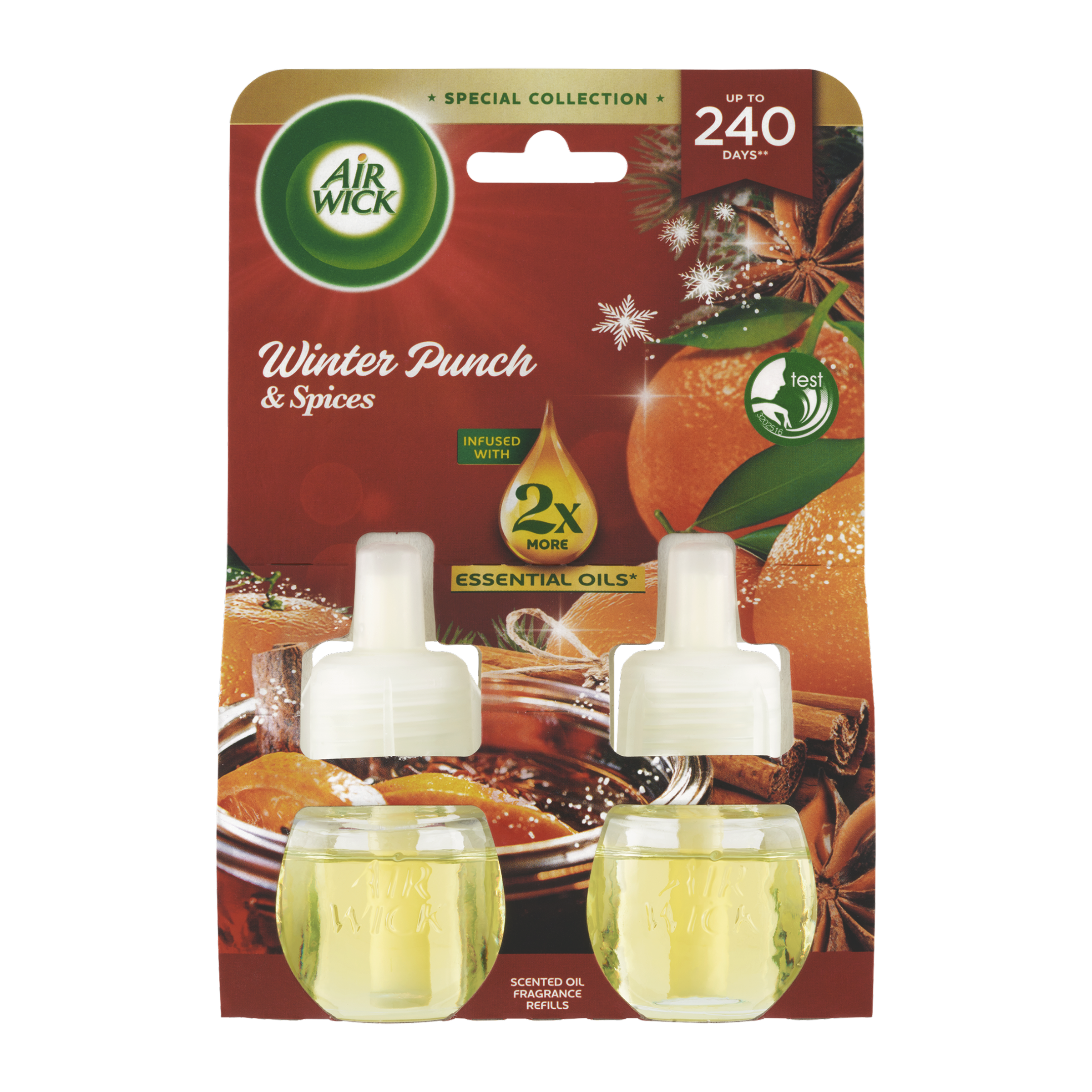Náplň do elektrického osvěžovače vzduchu Zimní punč 2×19 ml