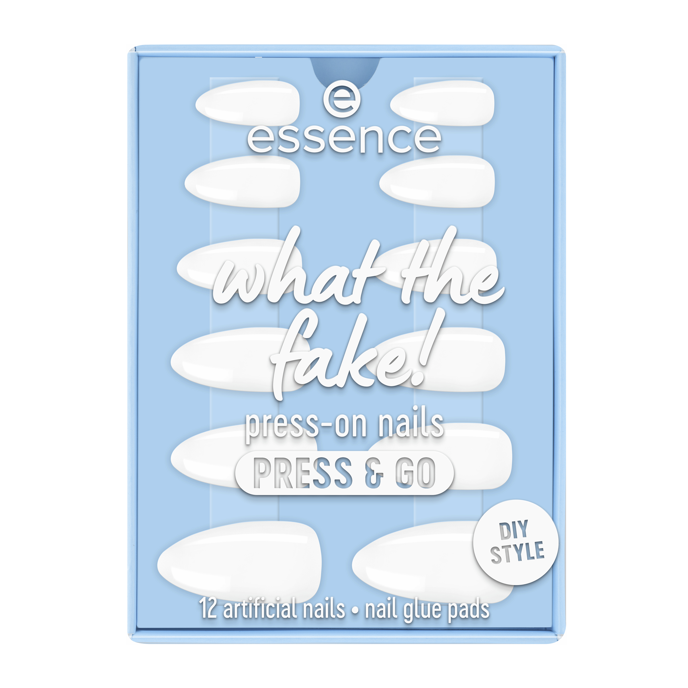 Umělé nehty What the fake! Press & Go 02 Bare white