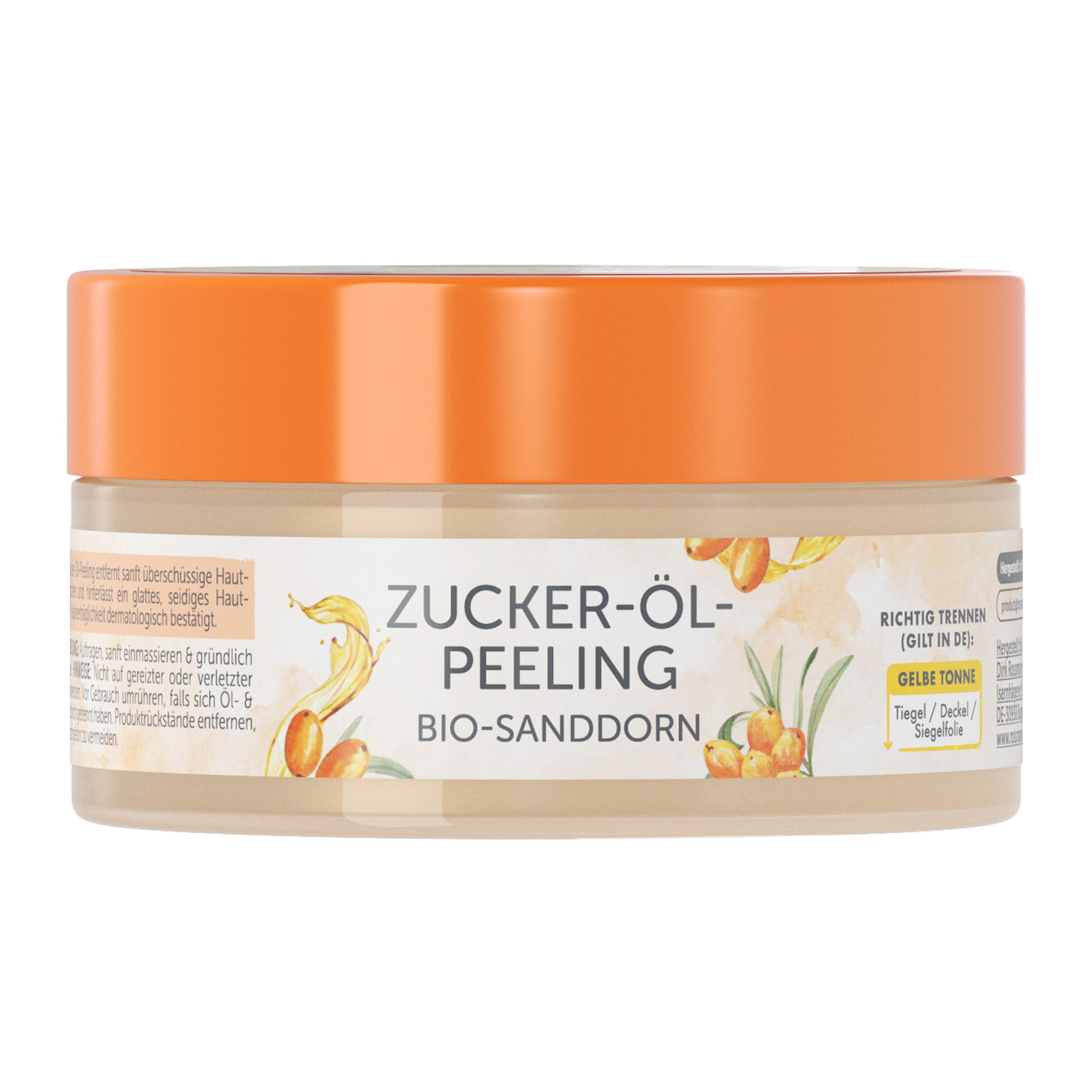 Cukrovo-olejový peeling s rakytníkem