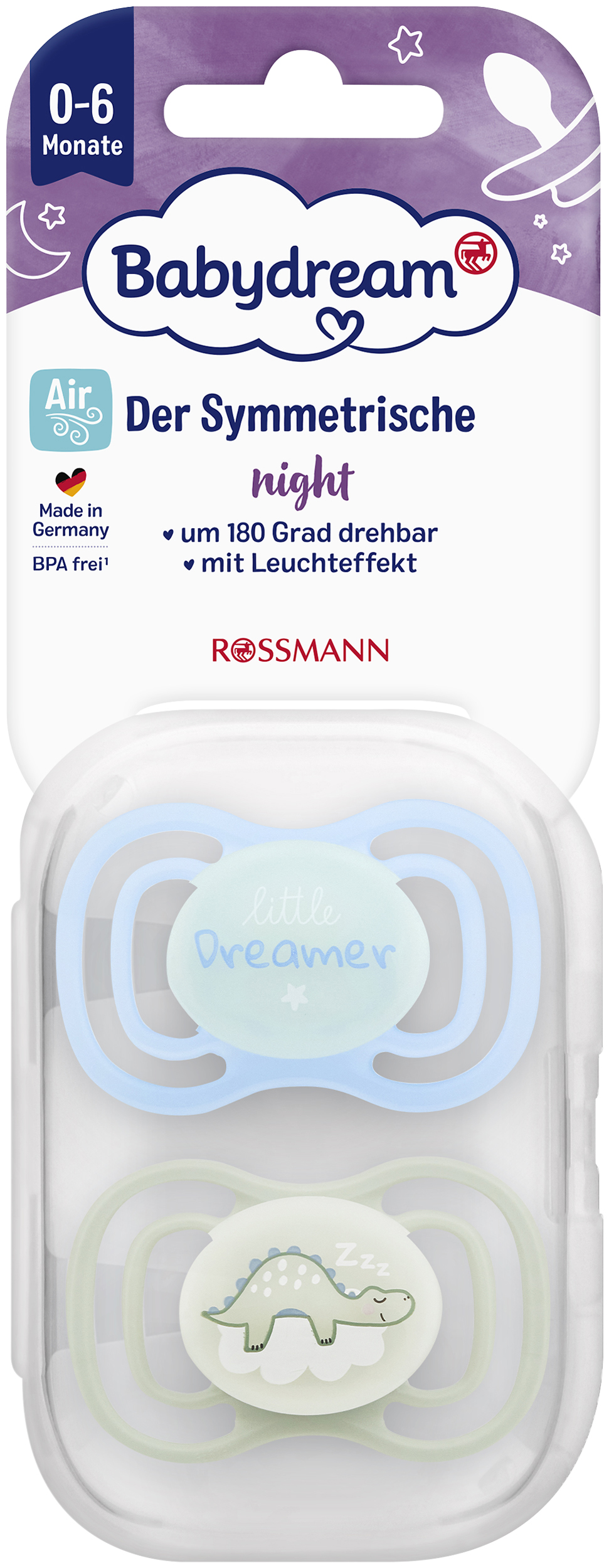 Dudlík na noc 0 m+, různé druhy