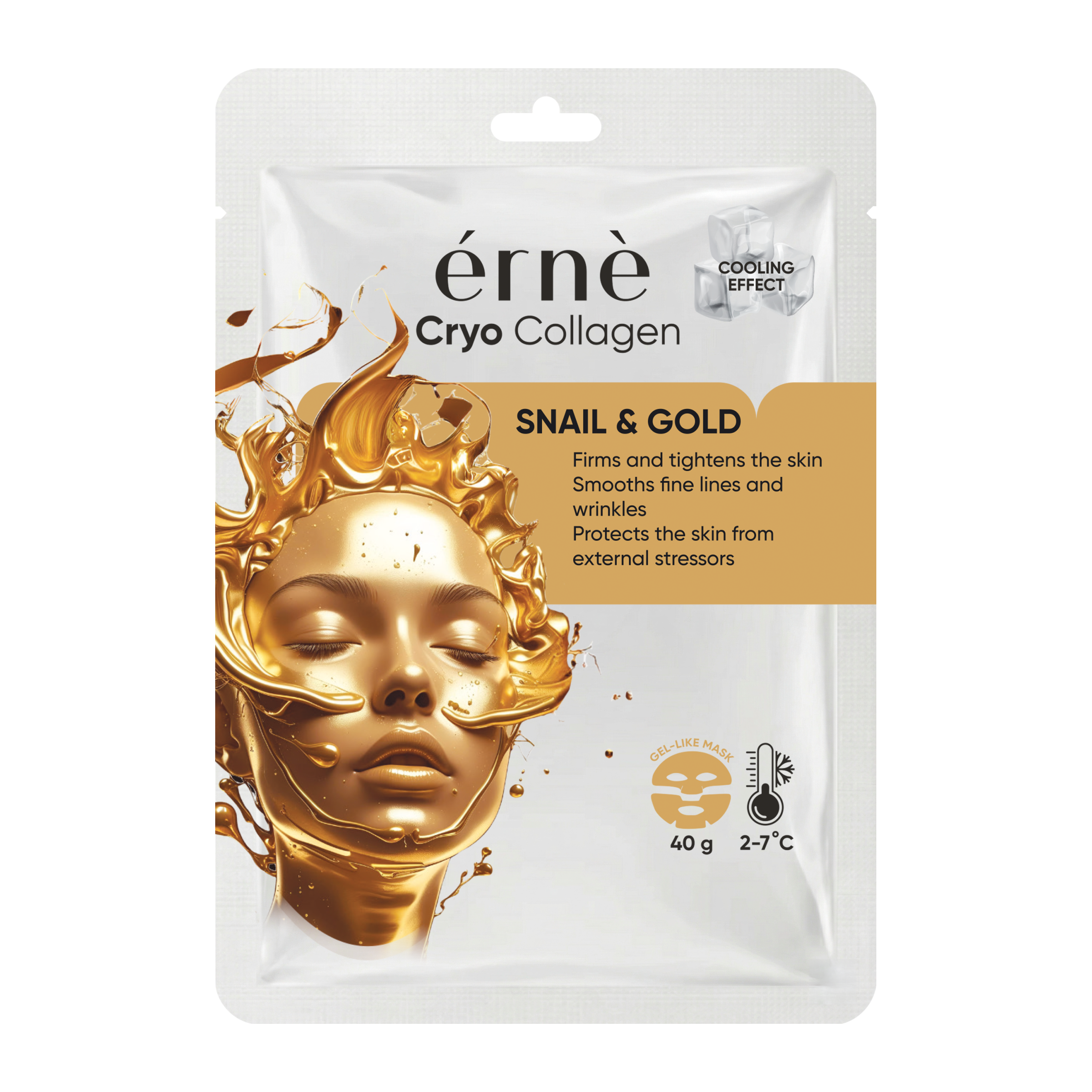 Pleťová maska Cryo Collagen Snail & Gold