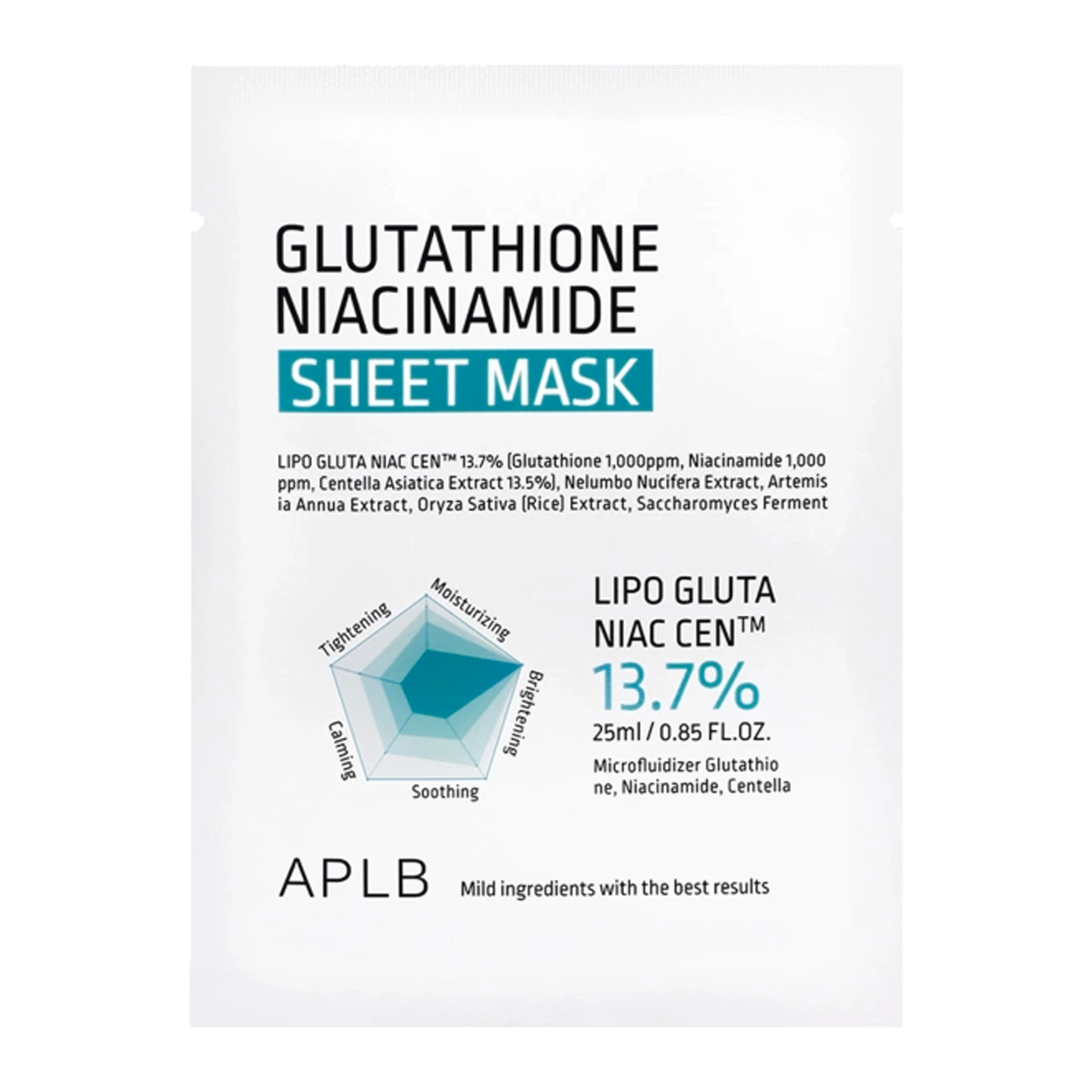 Pleťová maska Glutathione Niacinamide