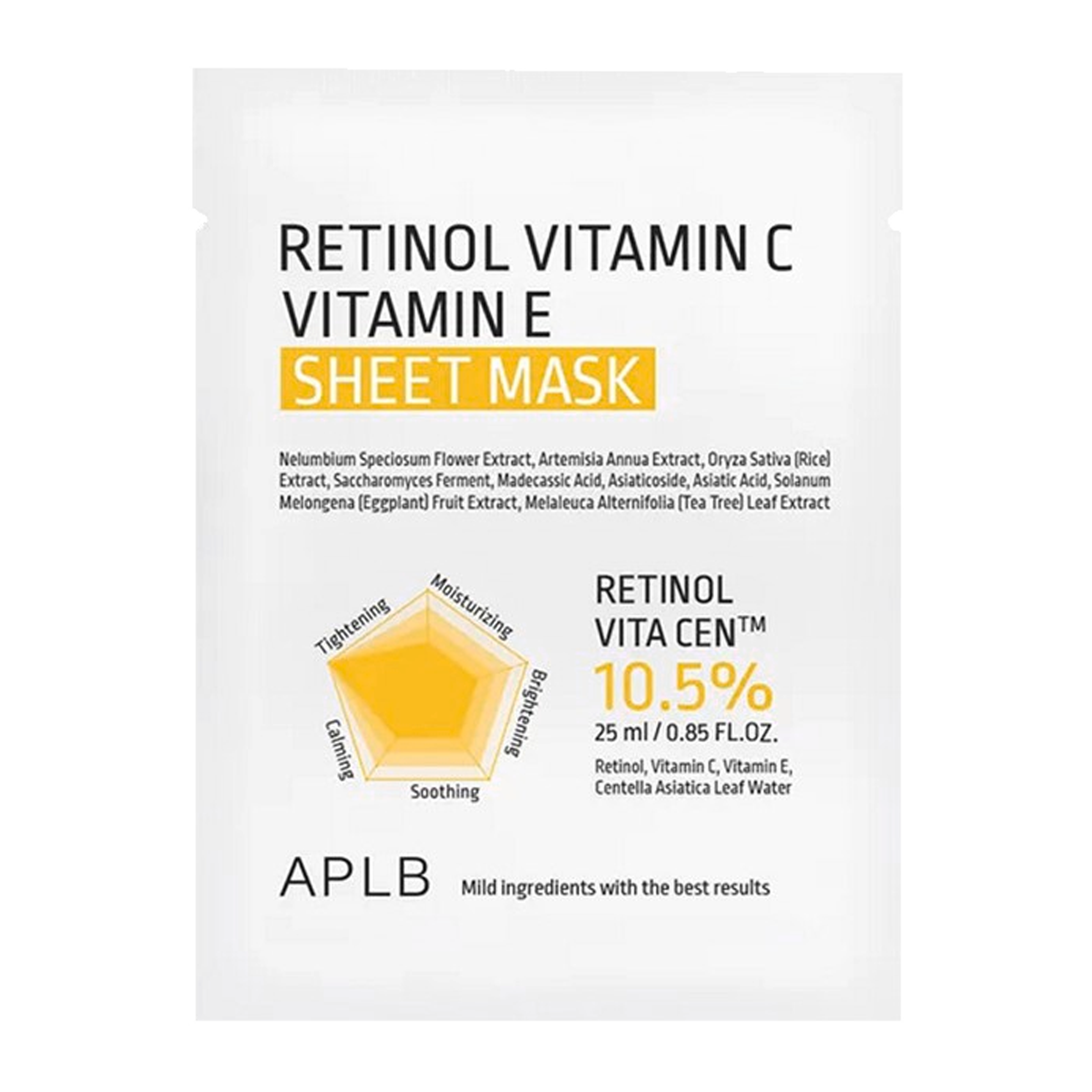 Pleťová maska Retinol Vitamin C Vitamin E