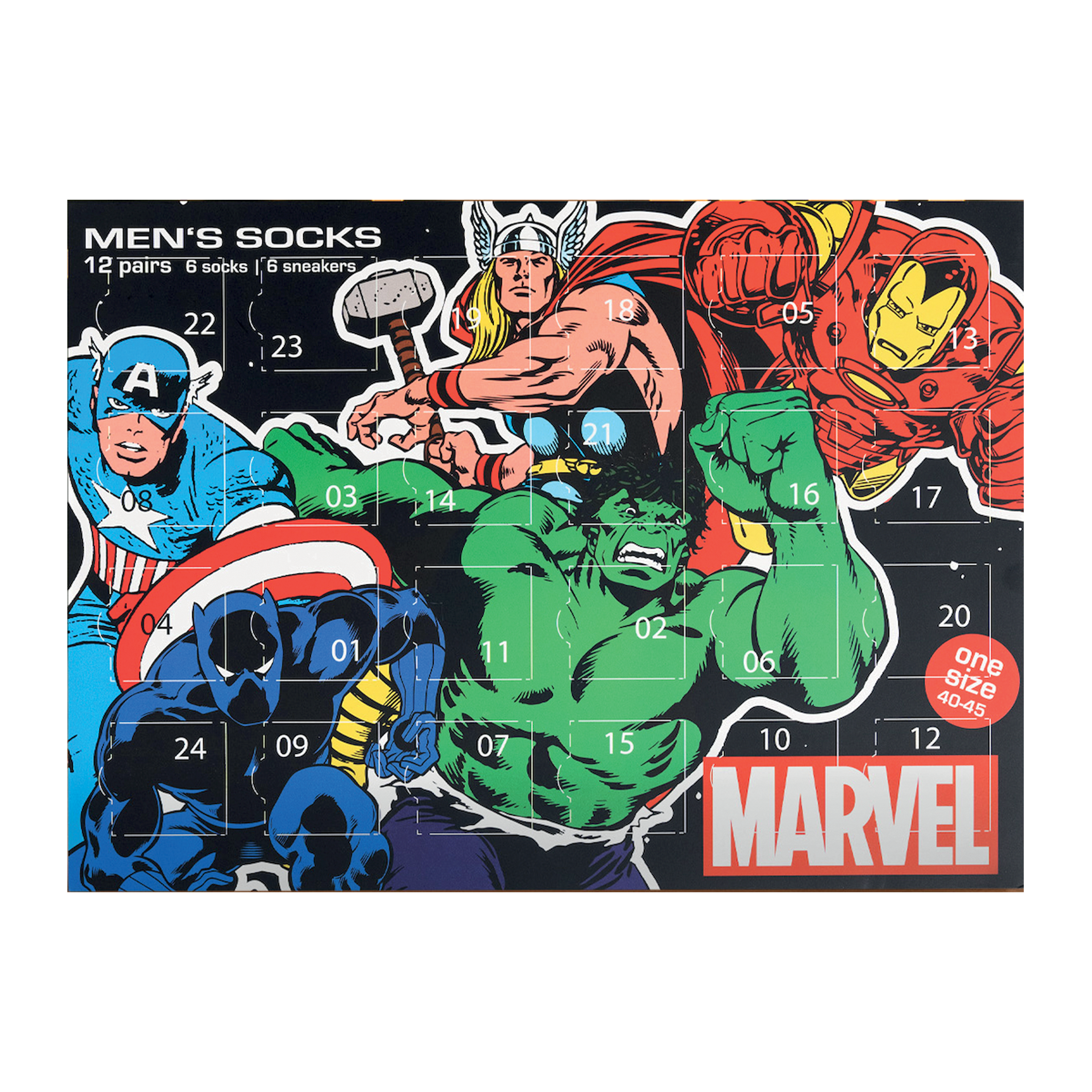 MARVEL Adventní kalendář ponožky Marvel