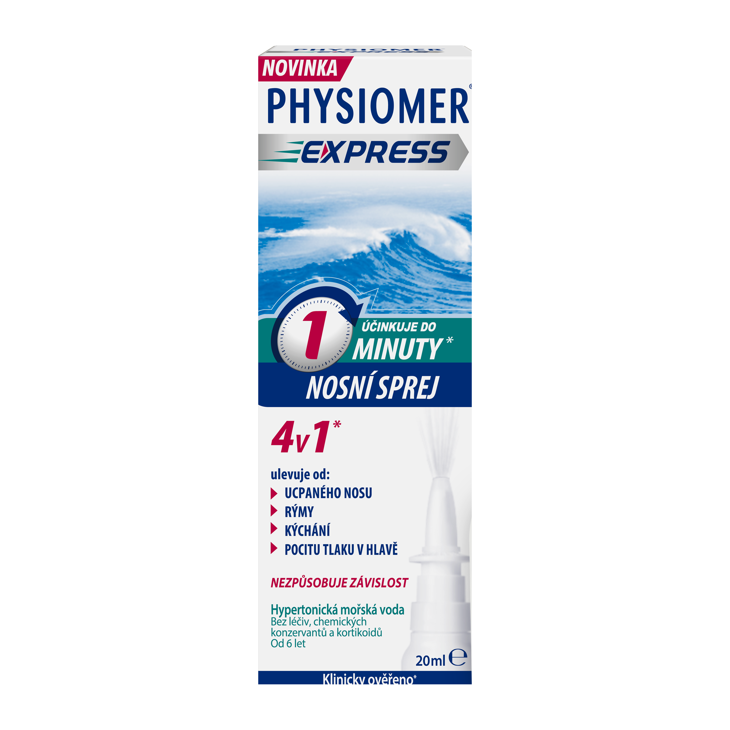 Physiomer Nosní sprej 4v1 Express 20 ml