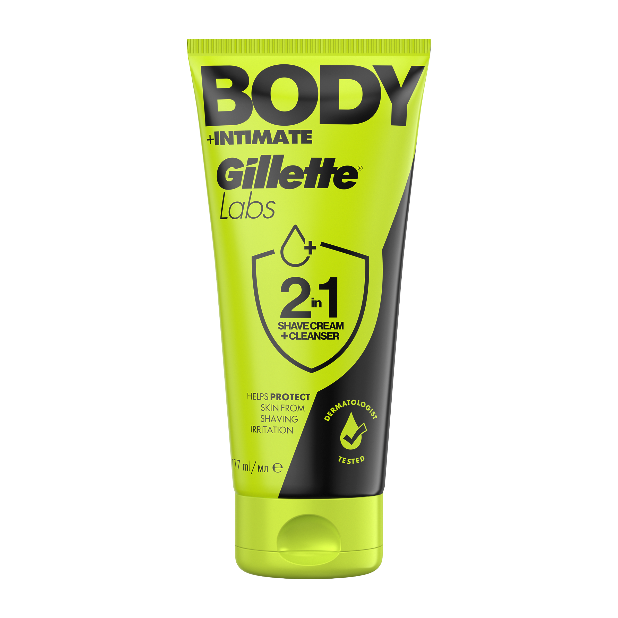 Krém na holení a mycí emulze 2v1 GilletteLabs Body + Intimate
