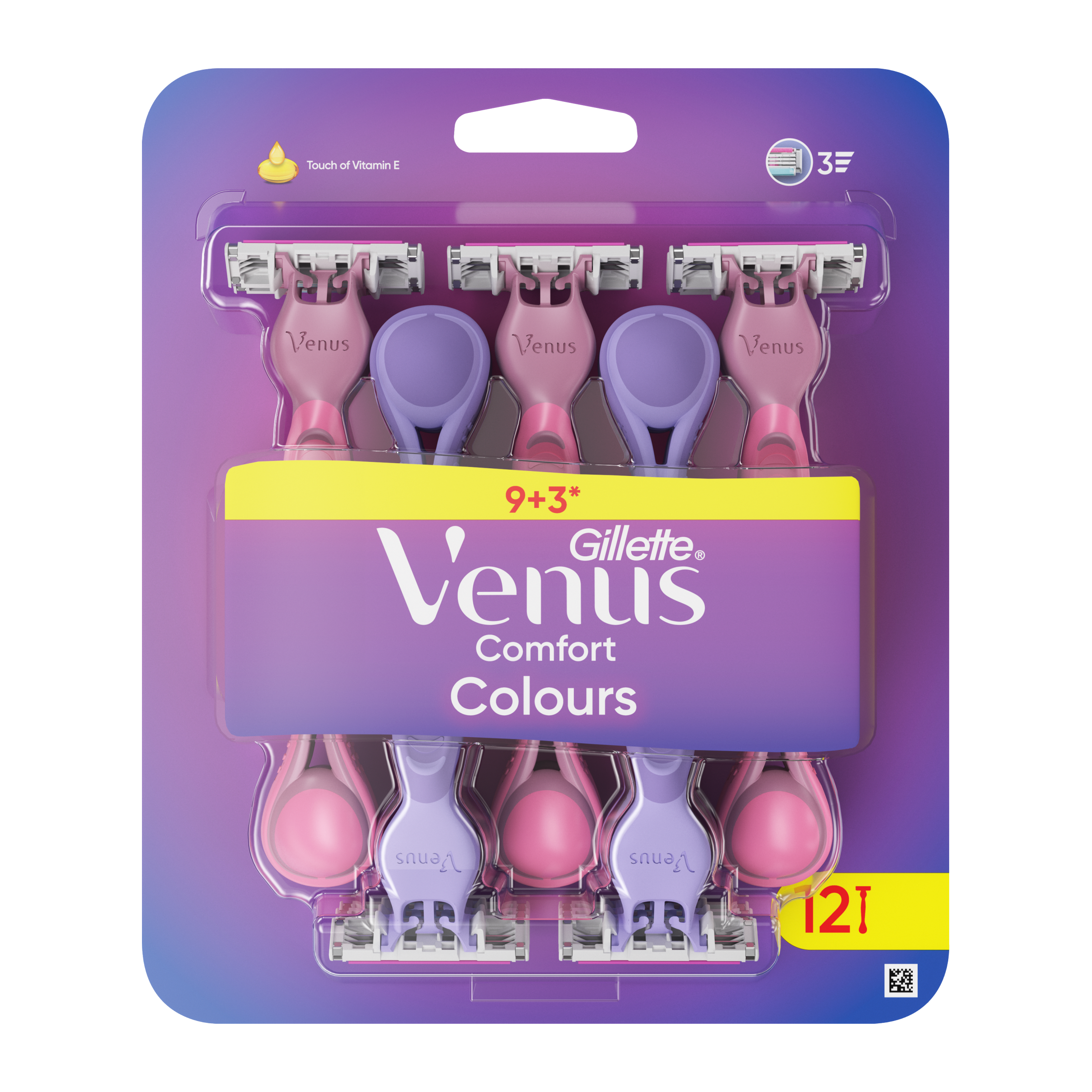 Gillette Venus Comfort Colours jednorázová holítka 12 ks