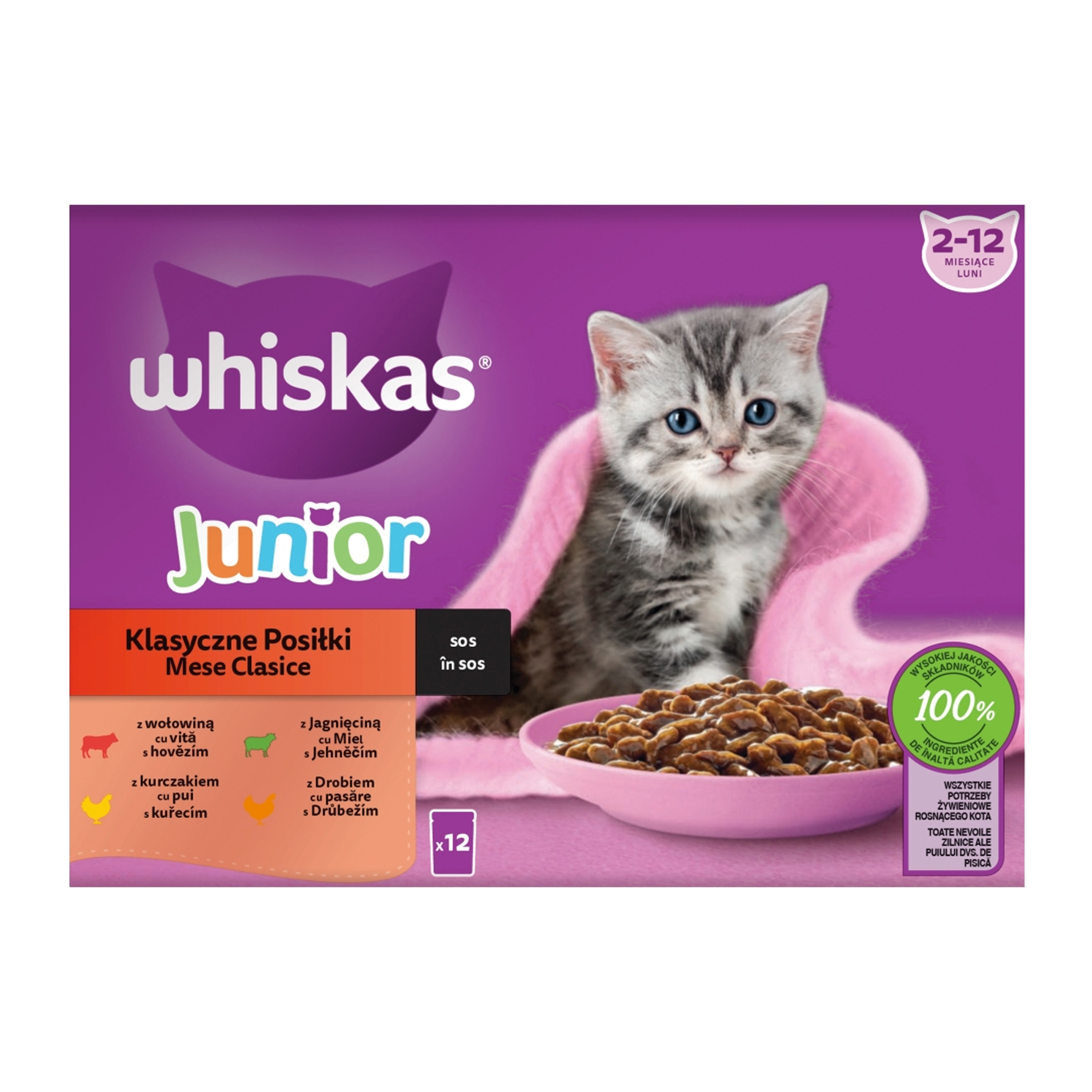 Kapsičky pro kočky Junior 12x 85 g