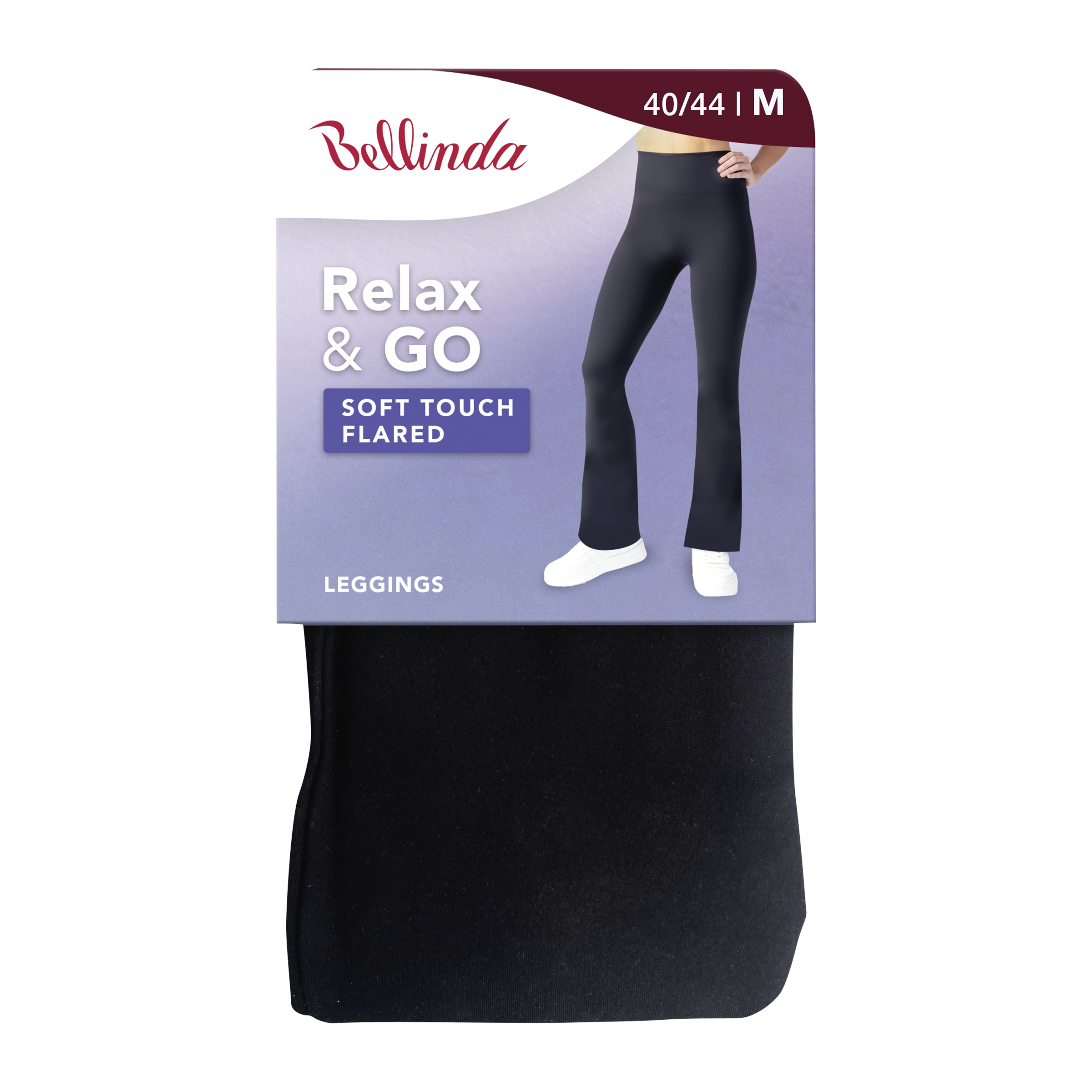 Bellinda Legíny Relax & Go Soft Touch Flared, černé M