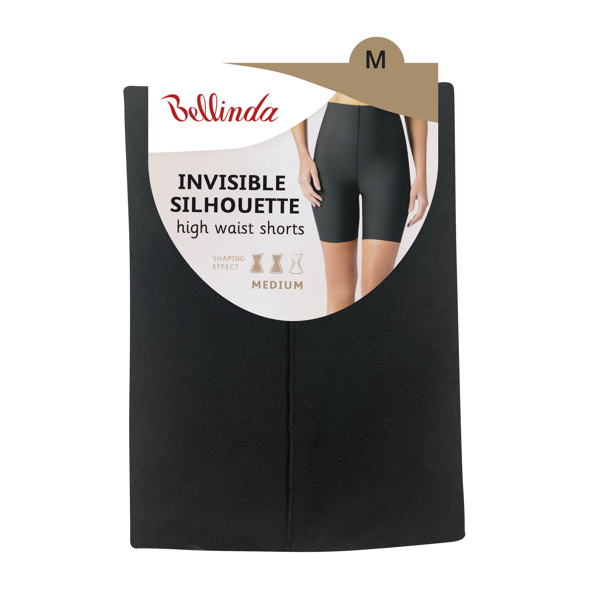 Bellinda Šortky Invisible Silhouette Hip Waist, černé M