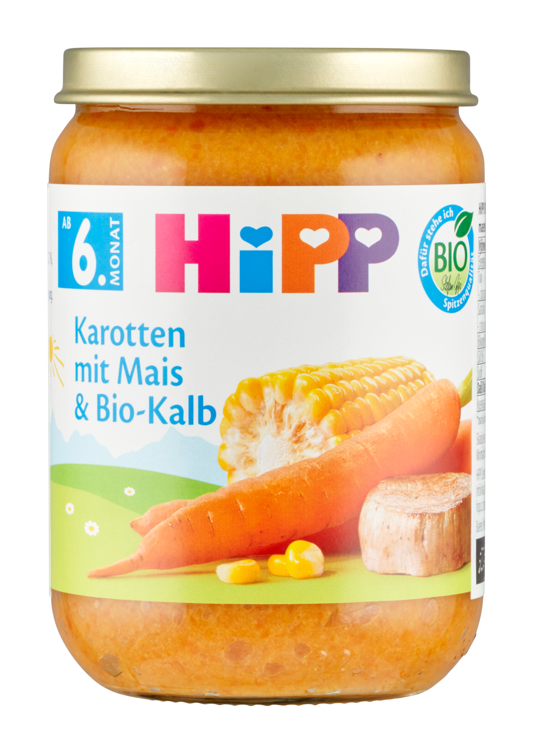 HiPP Bio mrkev s kukuřicí a bio telecím masem