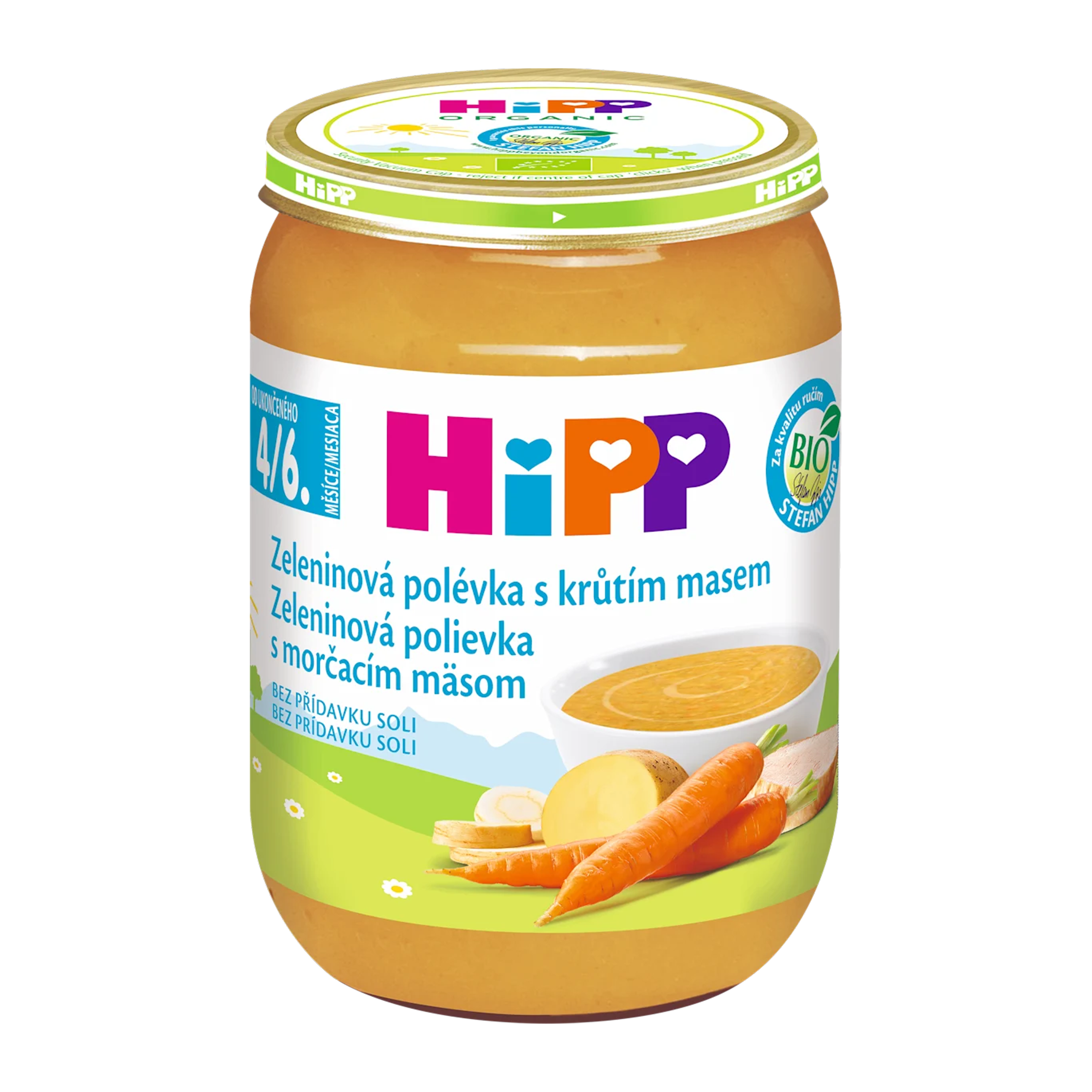 HIPP Polévka zeleninová s krůtím masem BIO 190 g