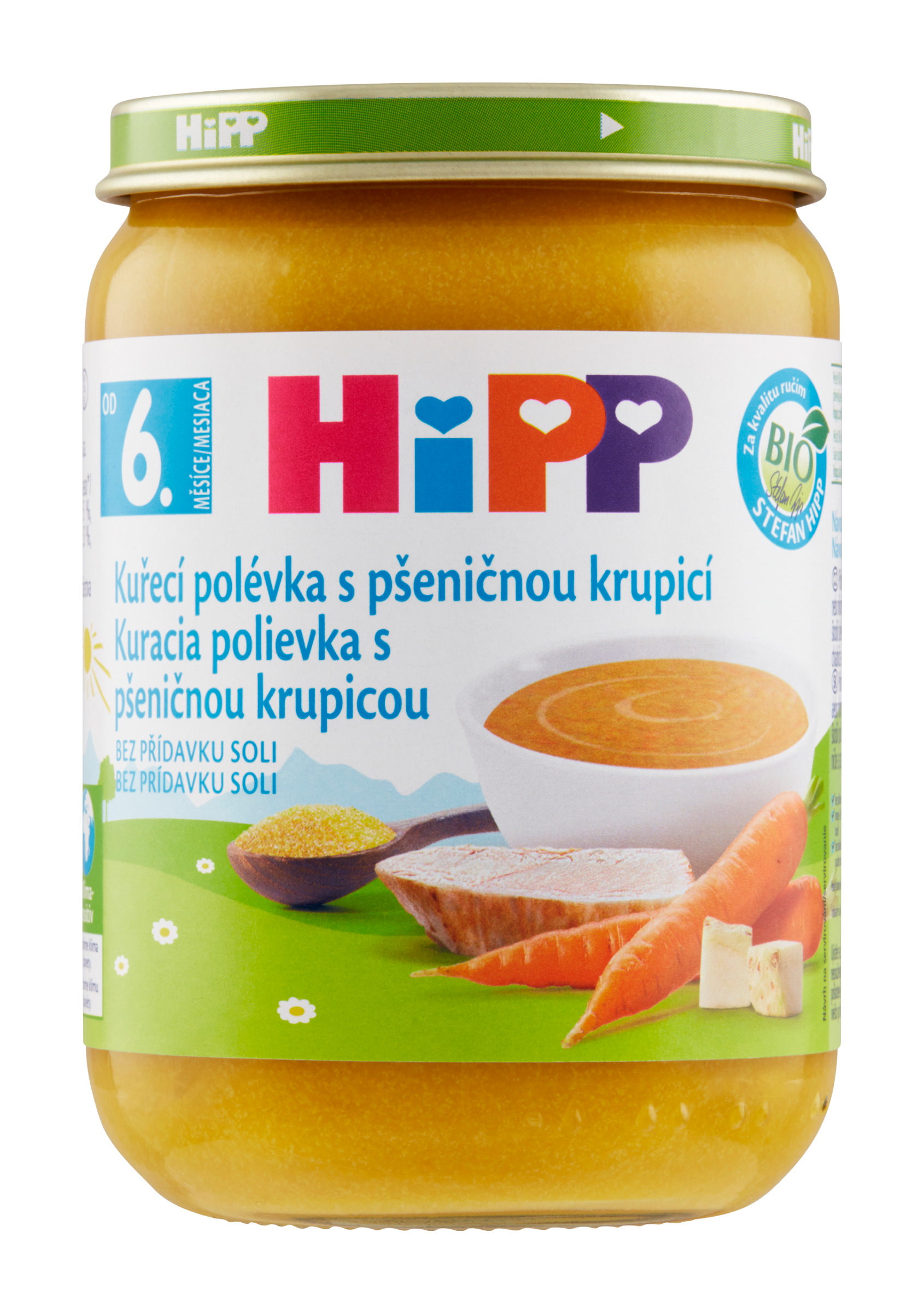 Bio kuřecí polévka s pšeničnou krupicí
