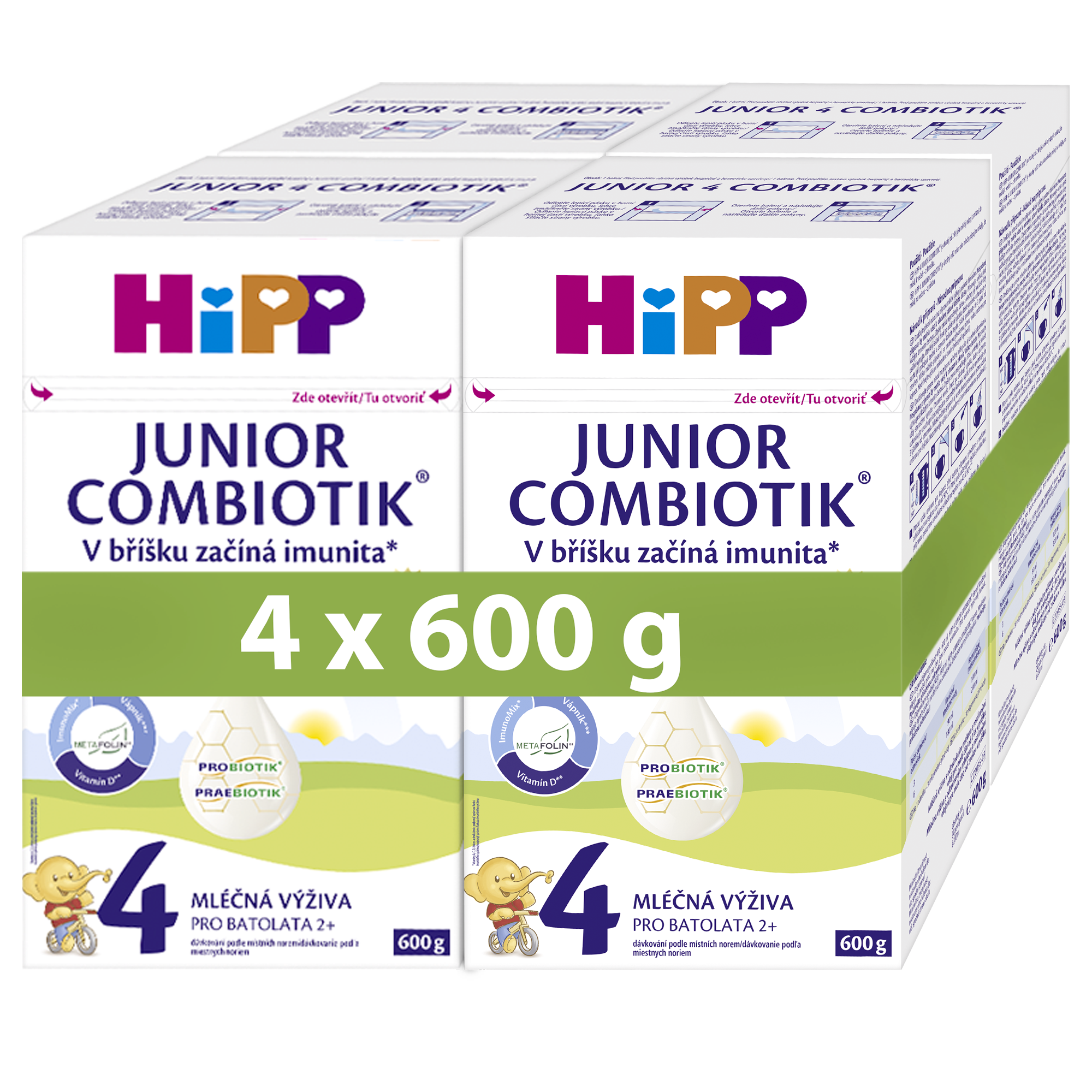Hipp 4 Junior Combiotik Batolecí mléko 4x600 g