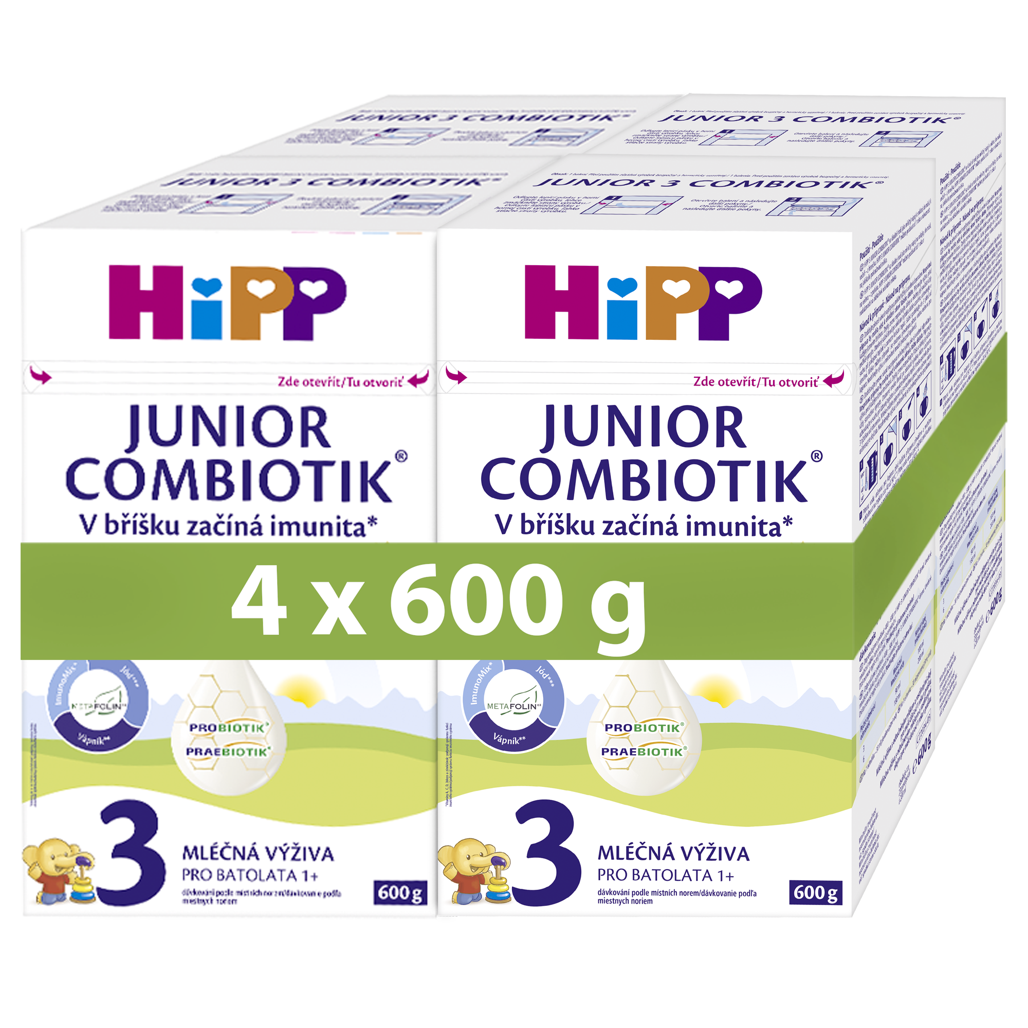Hipp 3 Junior Combiotik Batolecí mléko 4x600 g
