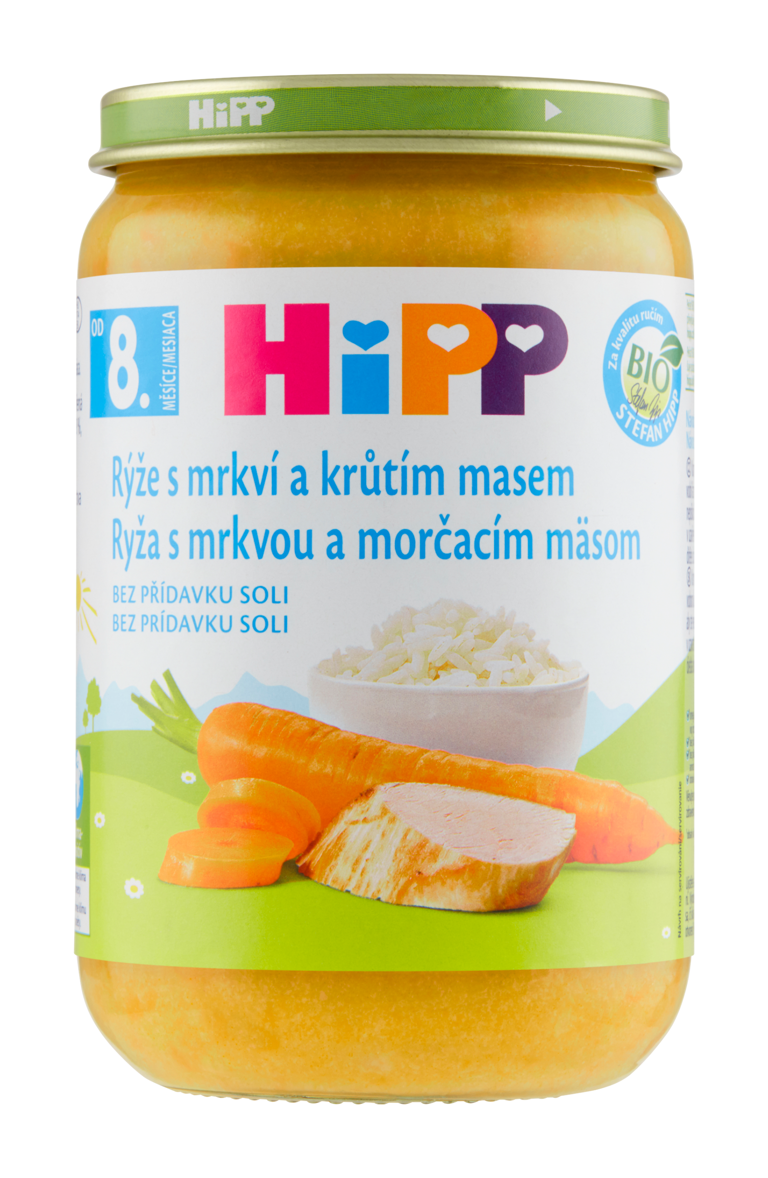 HiPP BIO Rýže s mrkví a krůtím masem