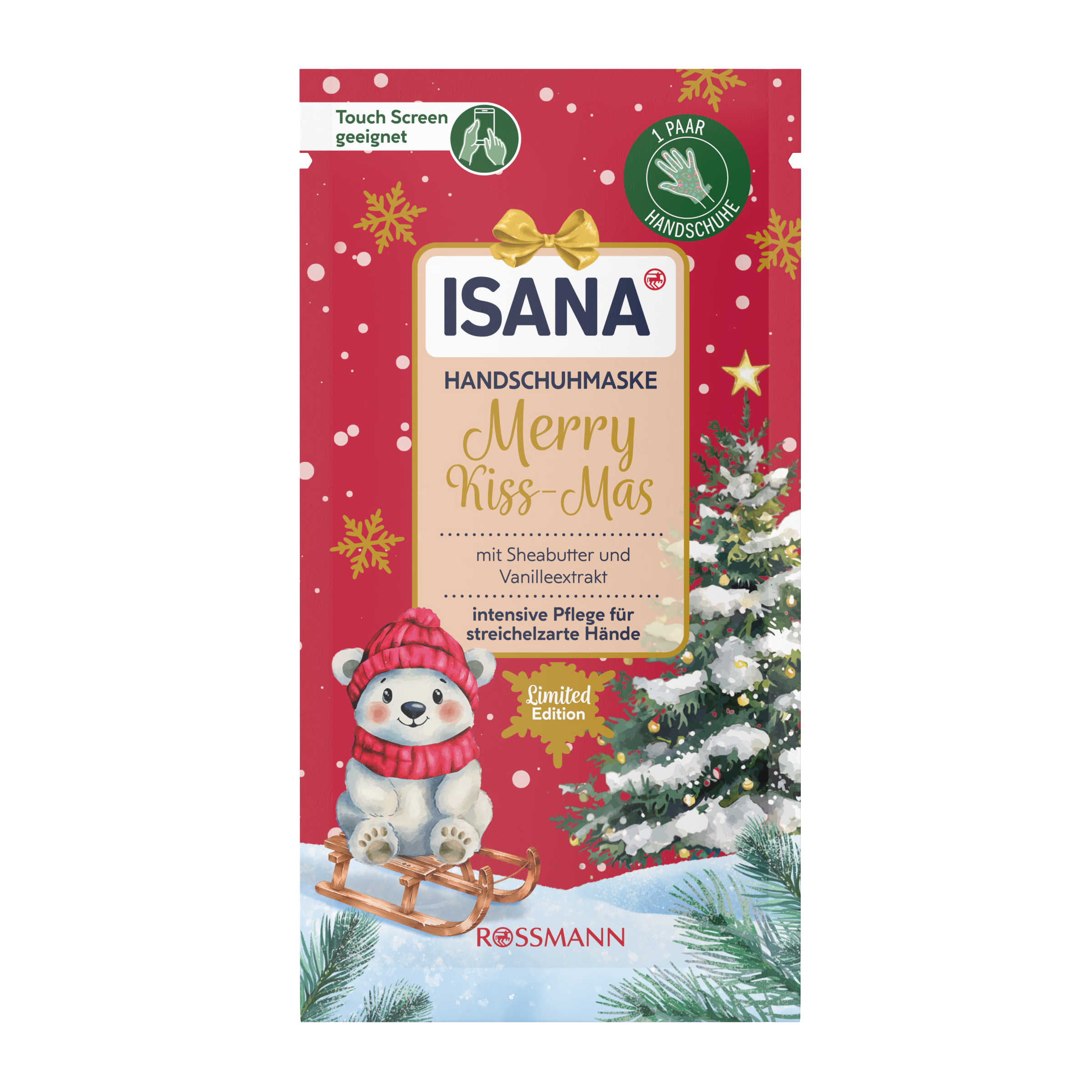 ISANA Maska na ruce Merry Kiss-mas