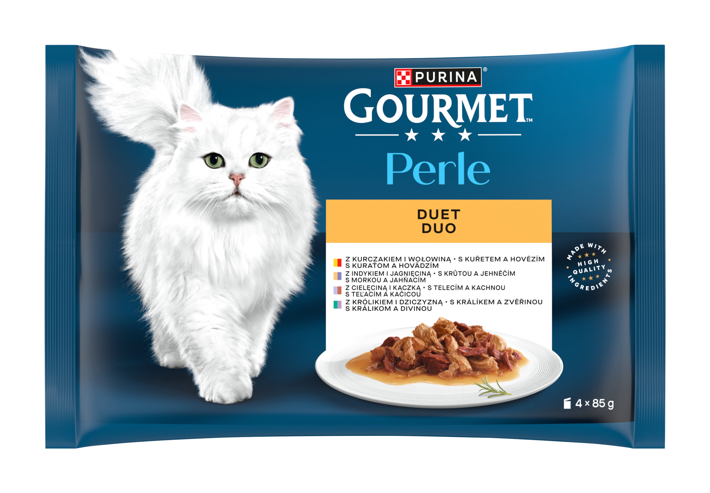 Kapsičky pro kočky Perle Duo 4x 85 g