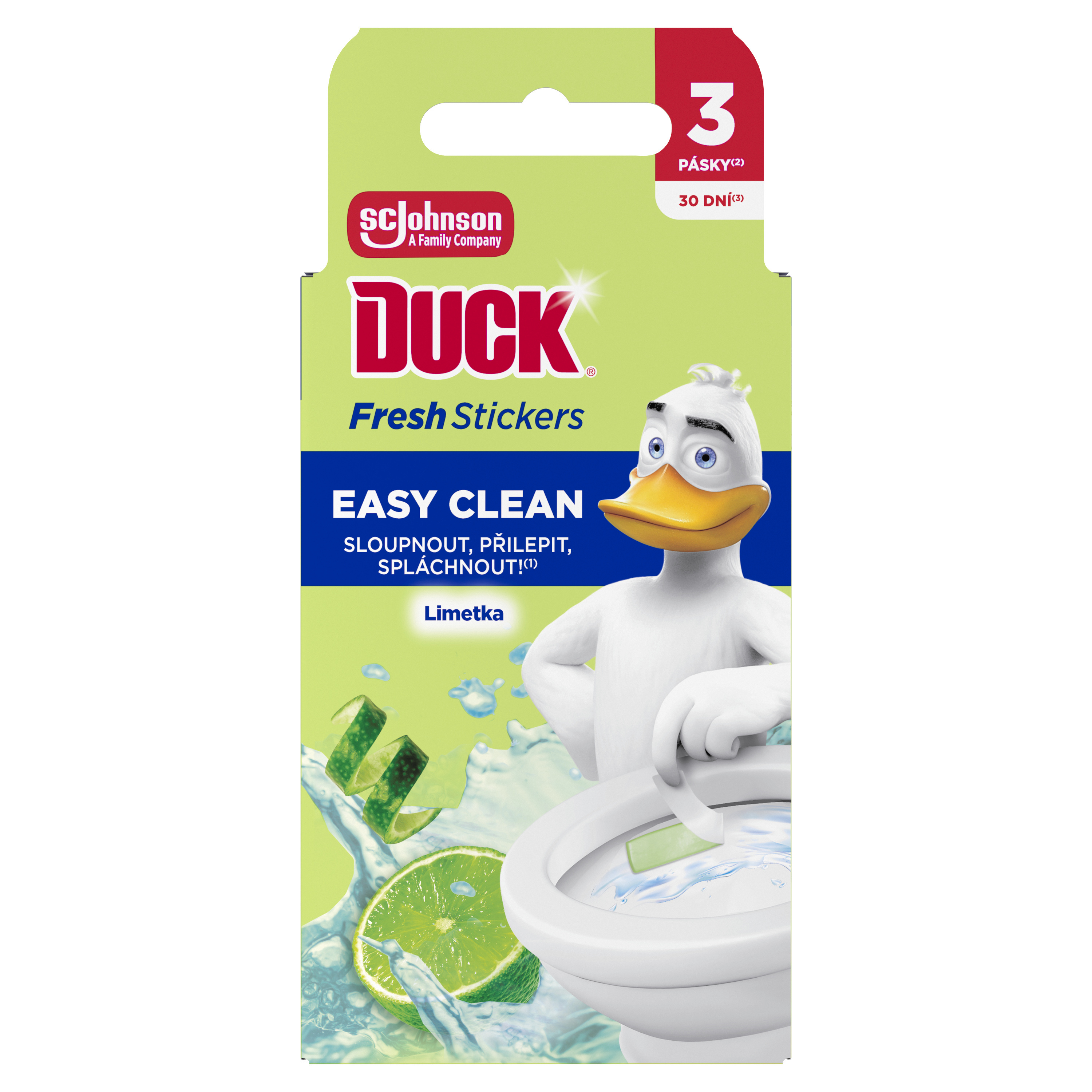 Gelové pásky do WC mísy Fresh Stick Limetka 3x 9 g