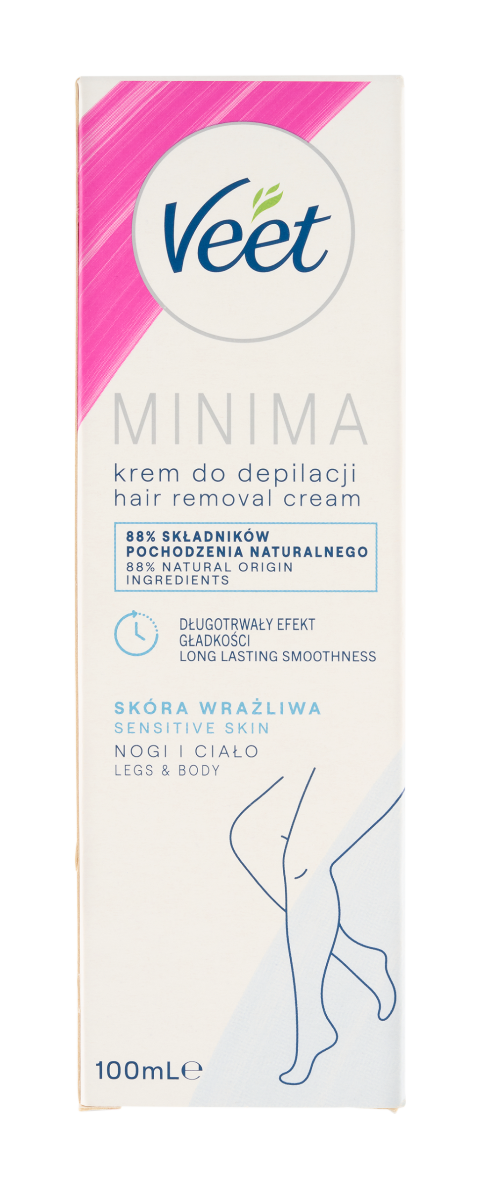 Depilační krém na nohy a tělo pro citlivou pokožku Minima 