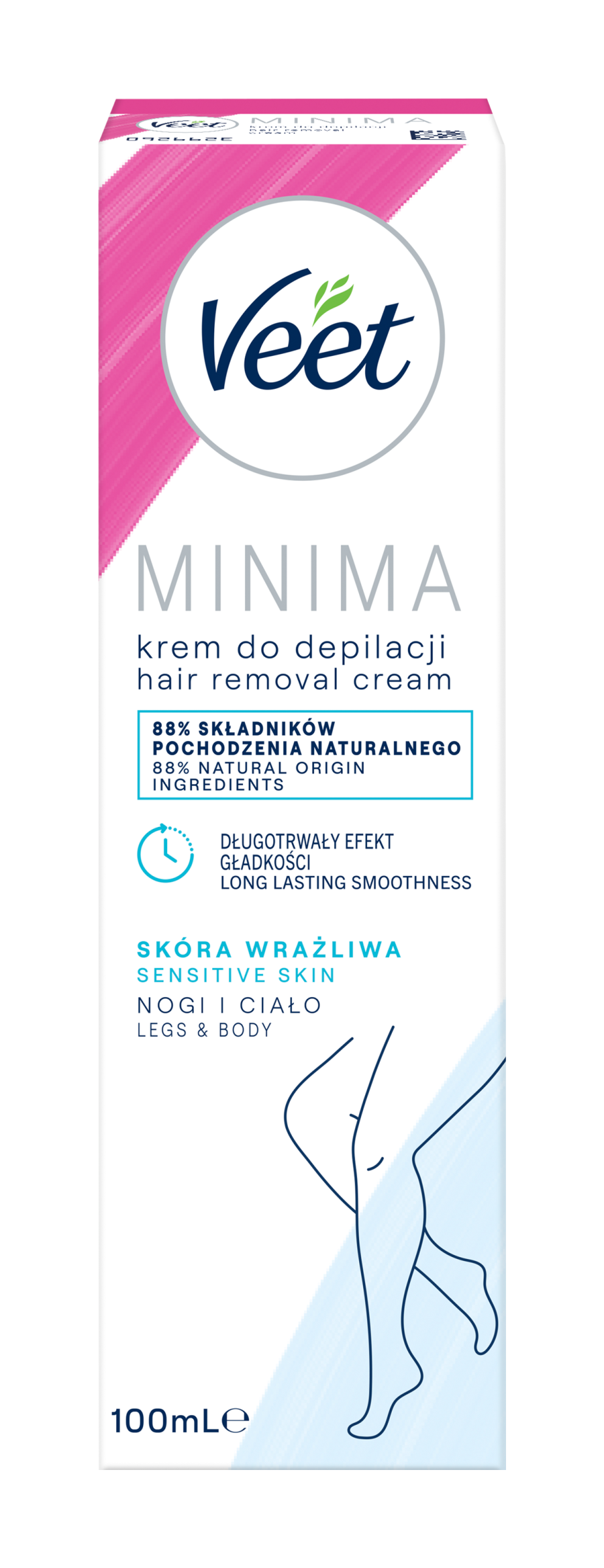Depilační krém na nohy a tělo pro citlivou pokožku Minima 
